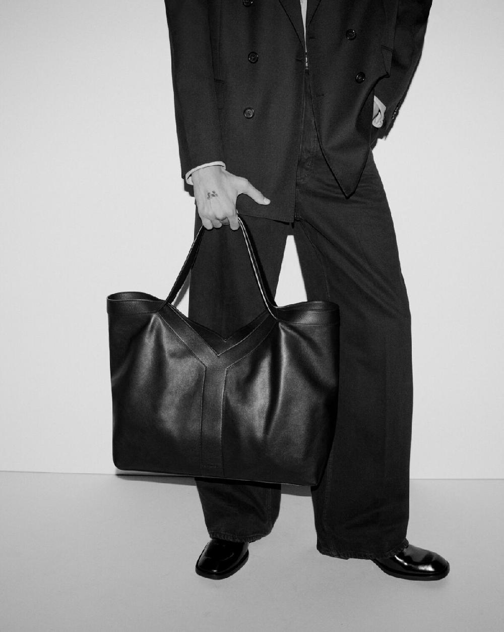 Saint Laurent Bolso Tote Y De Piel