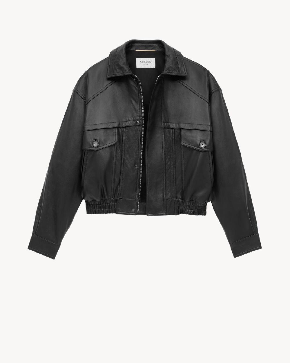 Saint Laurent Bomber De Piel De Cordero