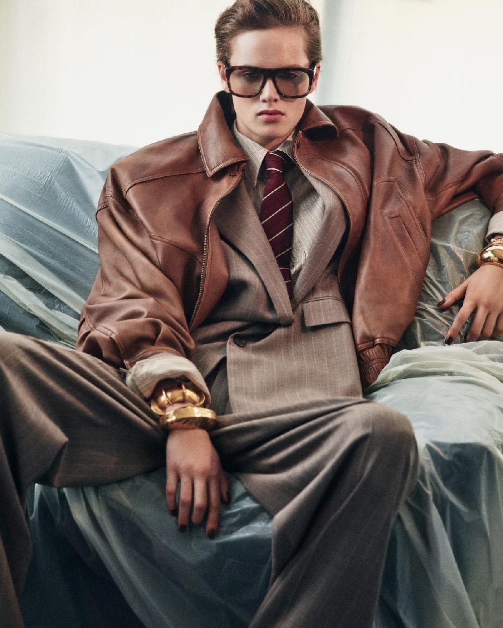 Saint Laurent Bomber De Piel De Cordero Vintage