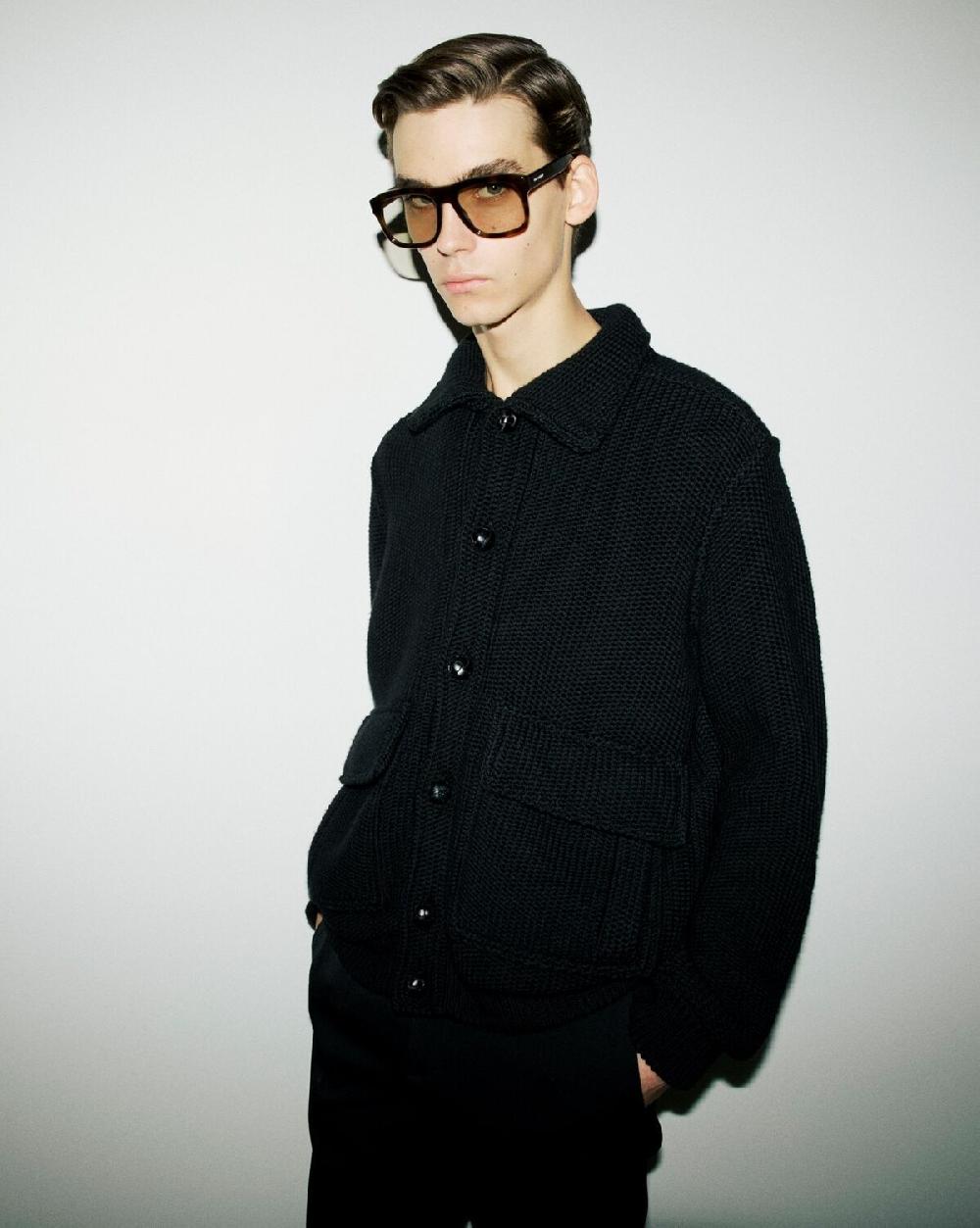 Saint Laurent Bomber De Punto De Lana