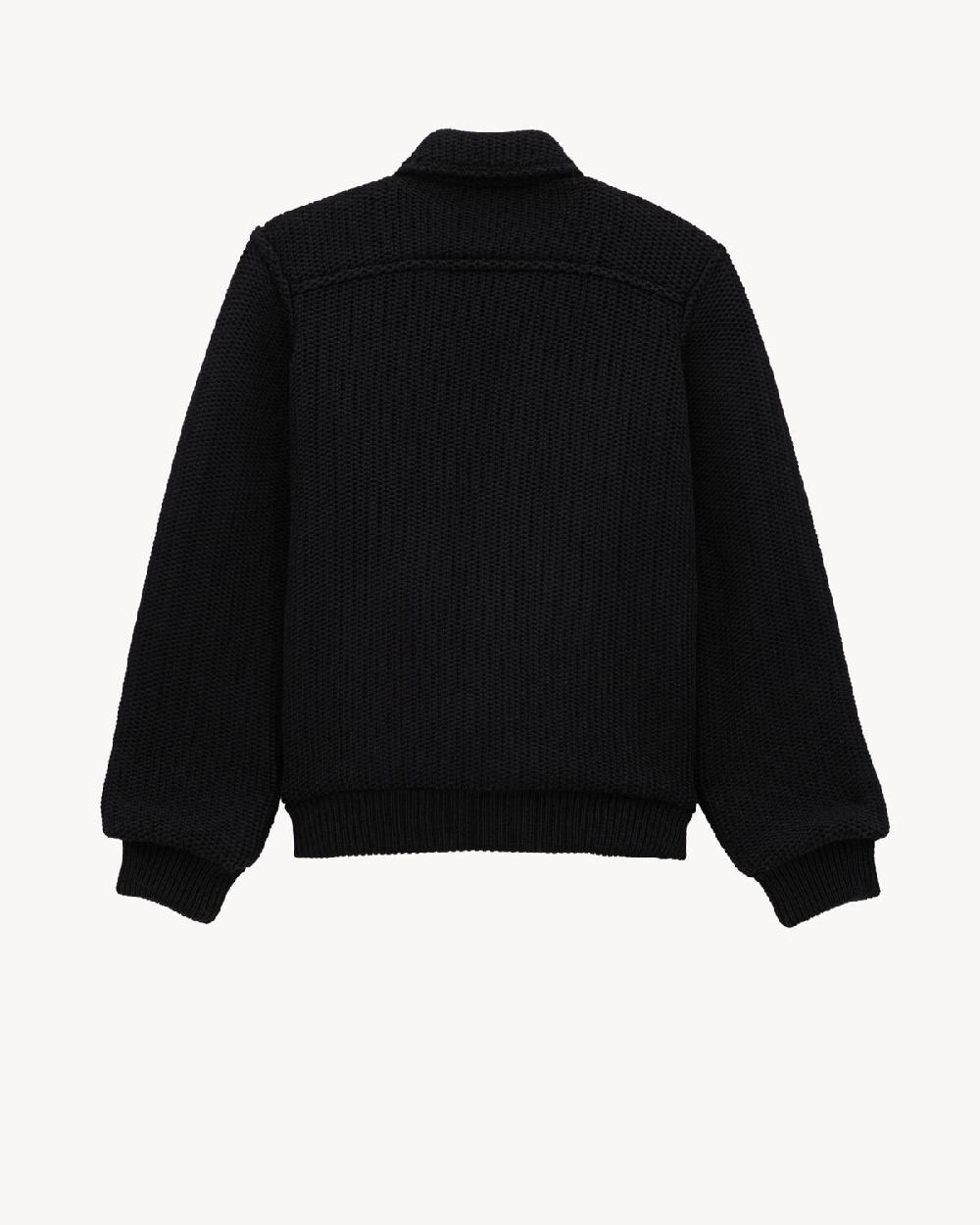 Saint Laurent Bomber De Punto De Lana