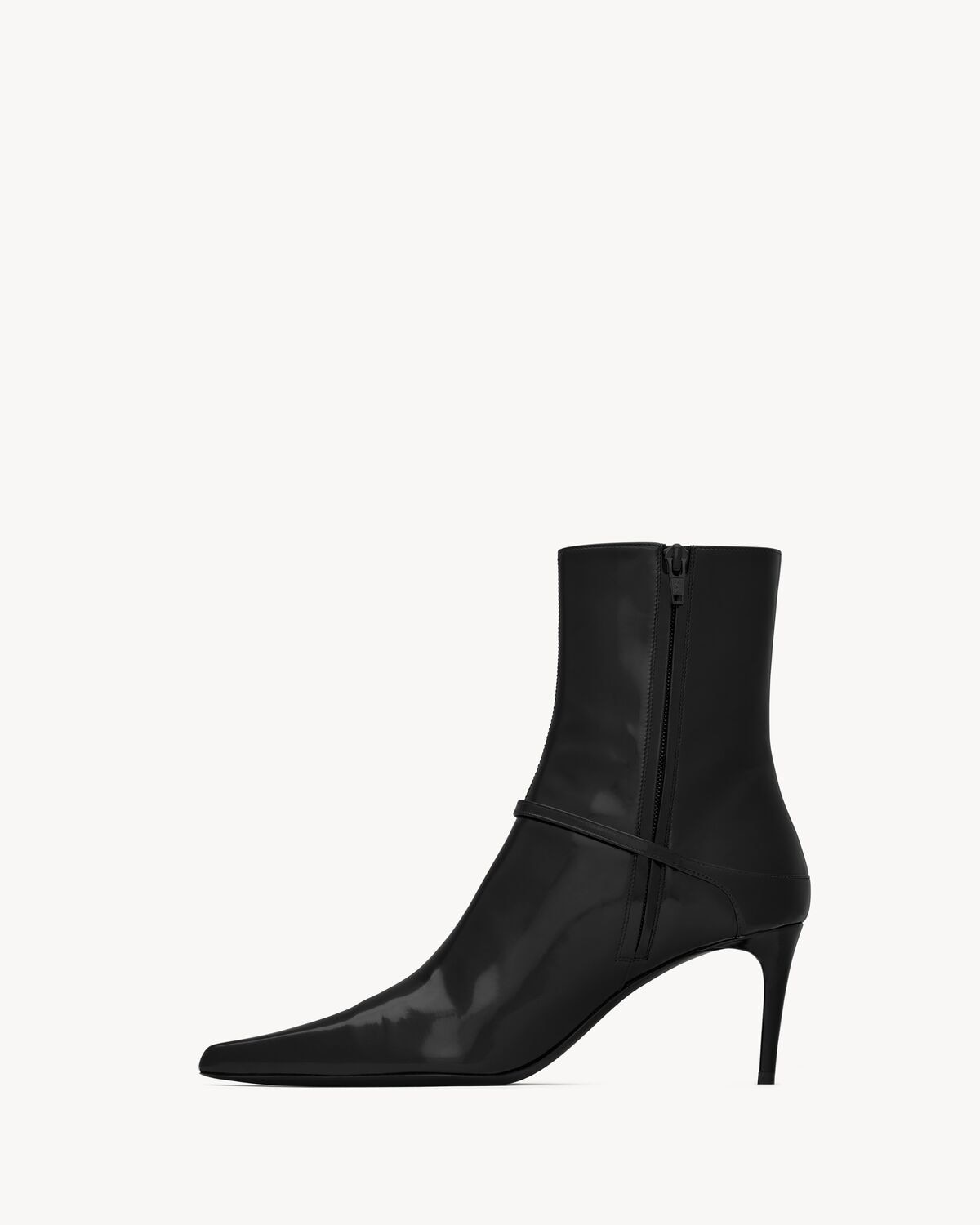 Saint Laurent Botines Vendôme De Piel Brillante