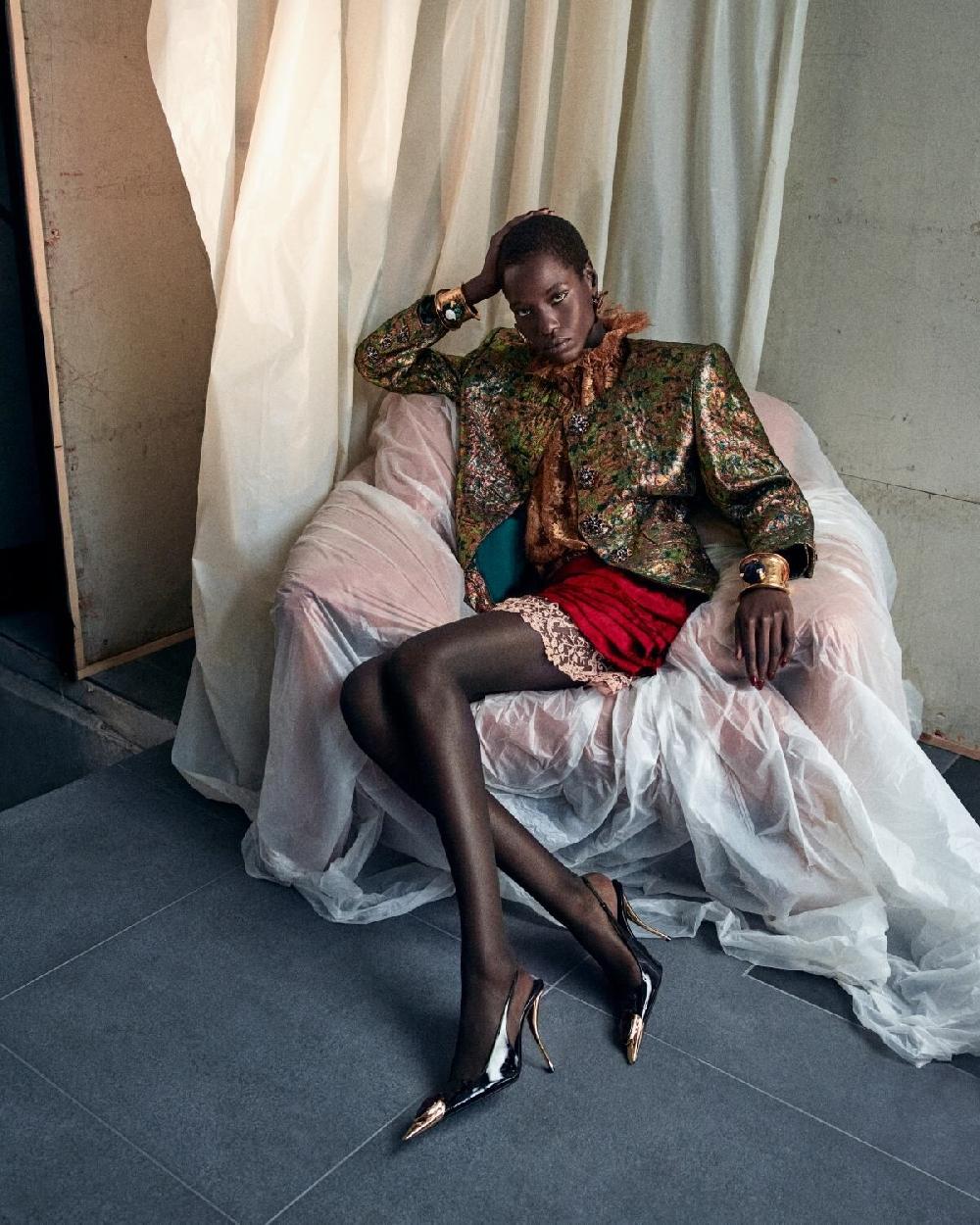 Saint Laurent Brazalete De Esmalte Resina Y Metal