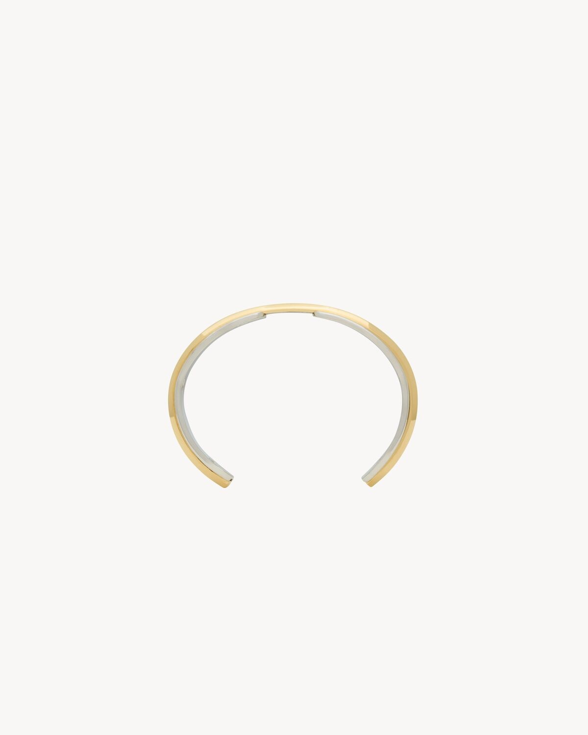 Saint Laurent Brazalete De Metal Con Doble Puente