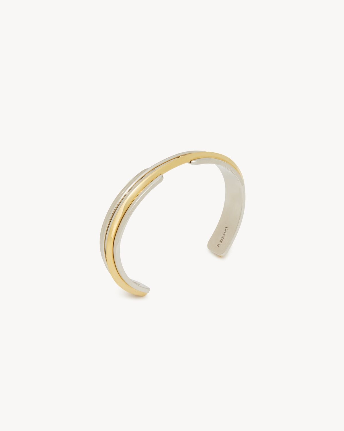 Saint Laurent brazalete de metal con doble puente