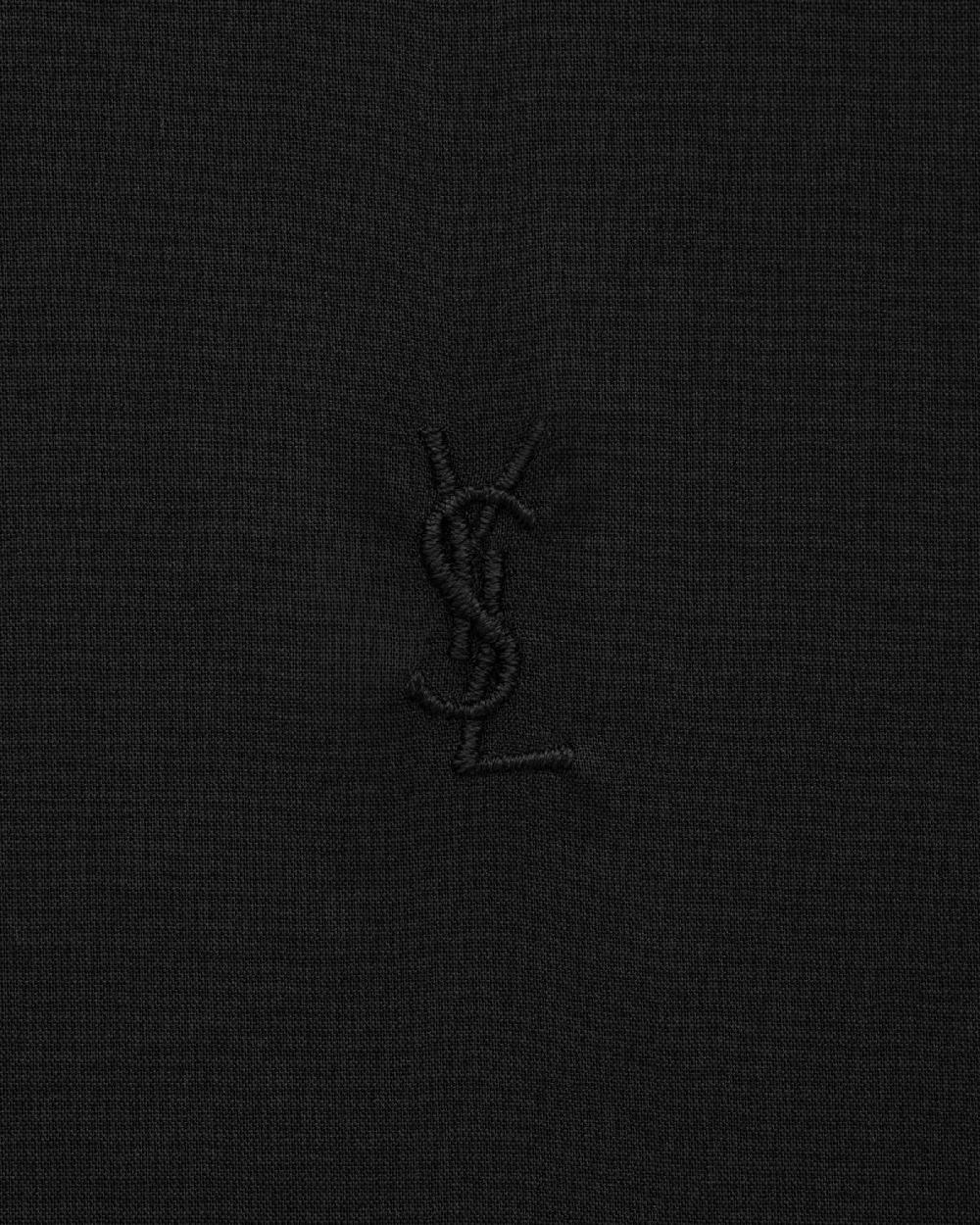 Saint Laurent Camisa Cassandre De Gasa De Algodón