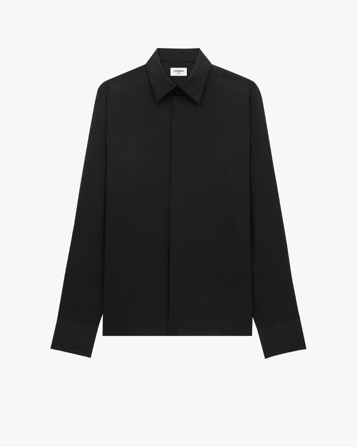 Saint Laurent camisa cassandre de gasa de algodón