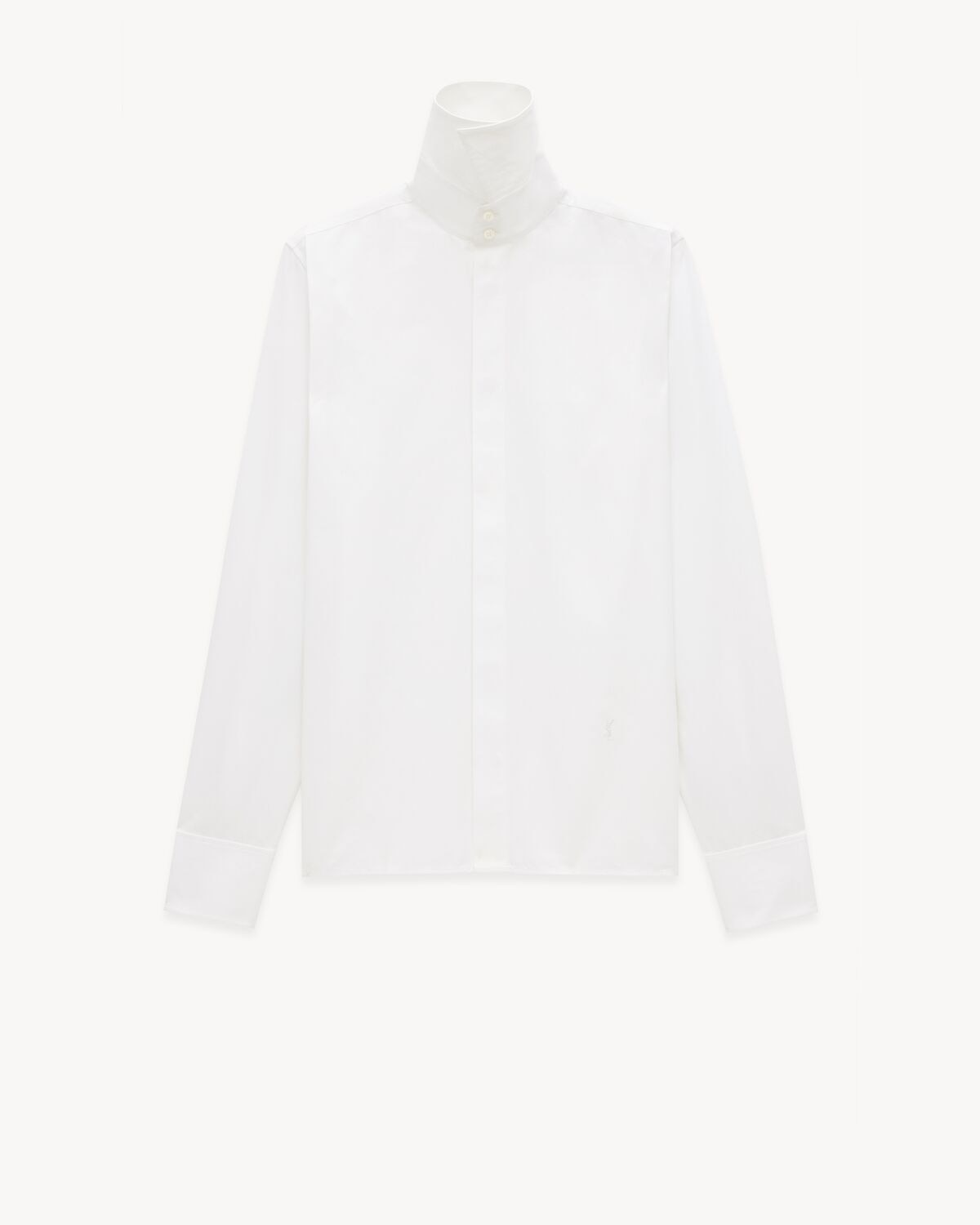 Saint Laurent Camisa De Popelina De Algodón