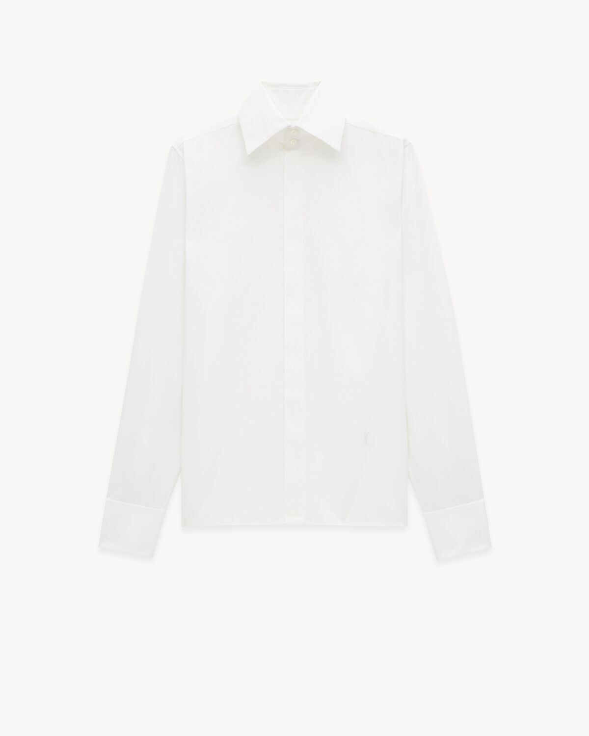 Saint Laurent camisa de popelina de algodón