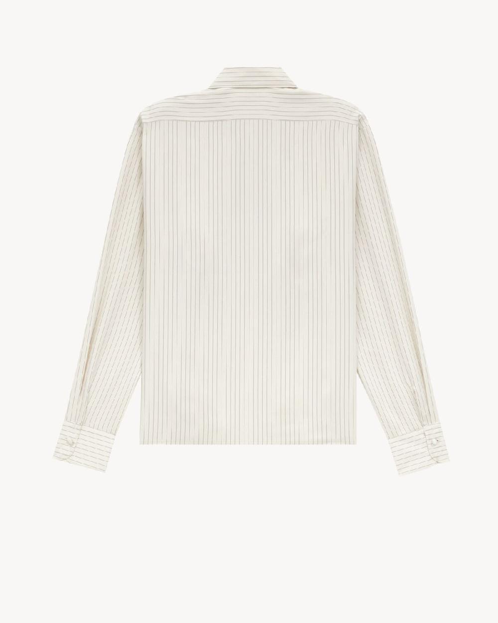 Saint Laurent Camisa Estilo Túnica De Rayas