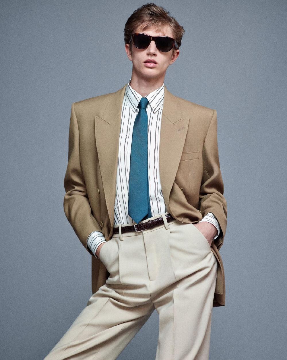 Saint Laurent Chaqueta De Gabardina De Lana