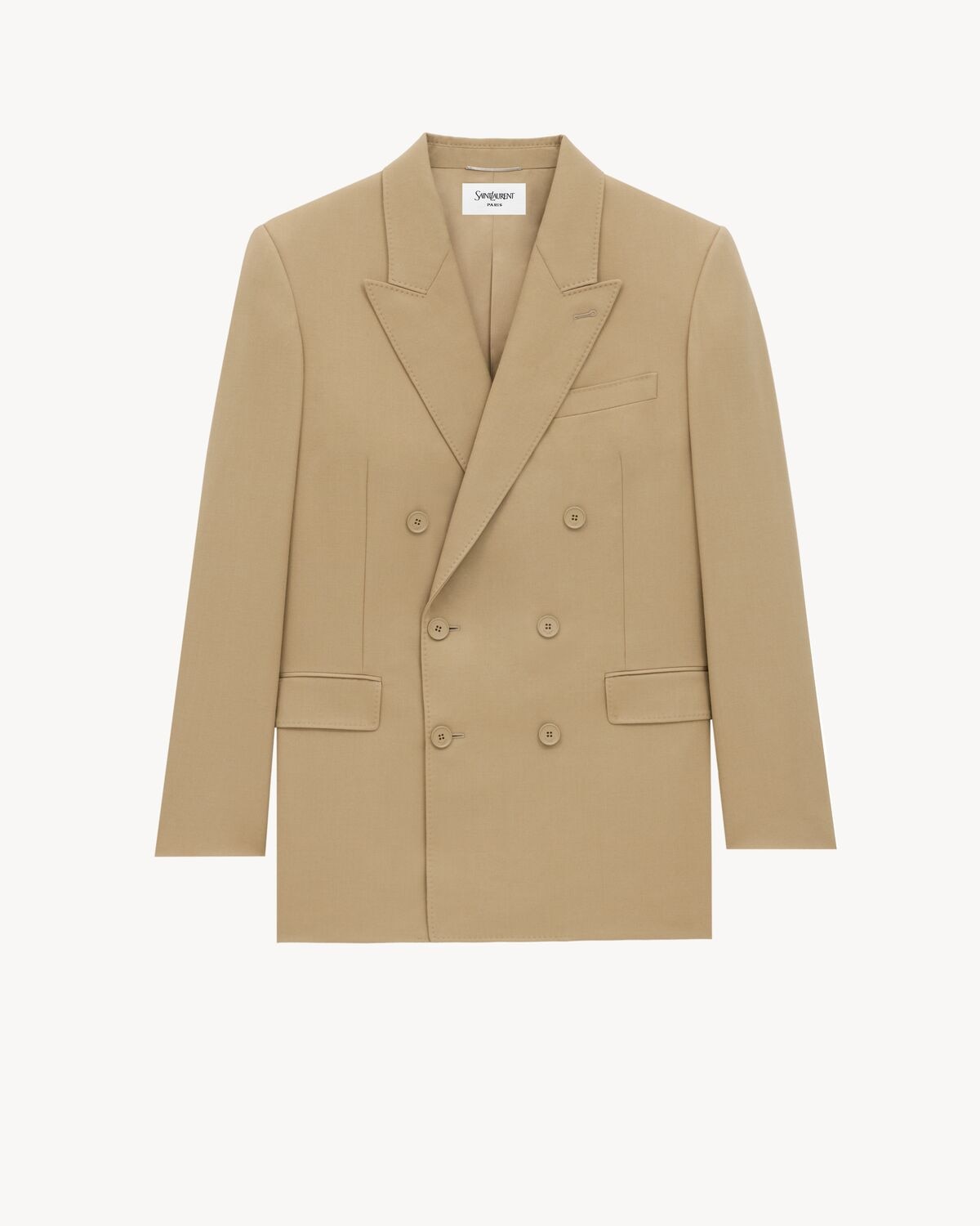 Saint Laurent chaqueta de gabardina de lana