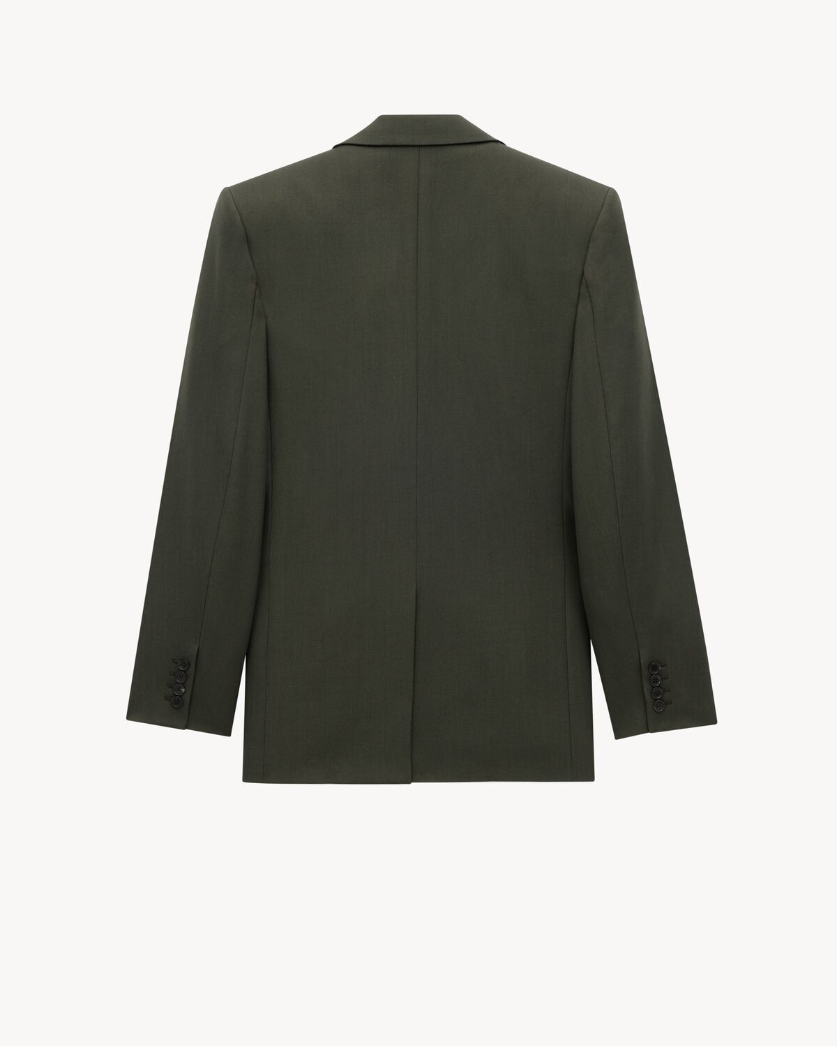 Saint Laurent Chaqueta De Gabardina De Lana