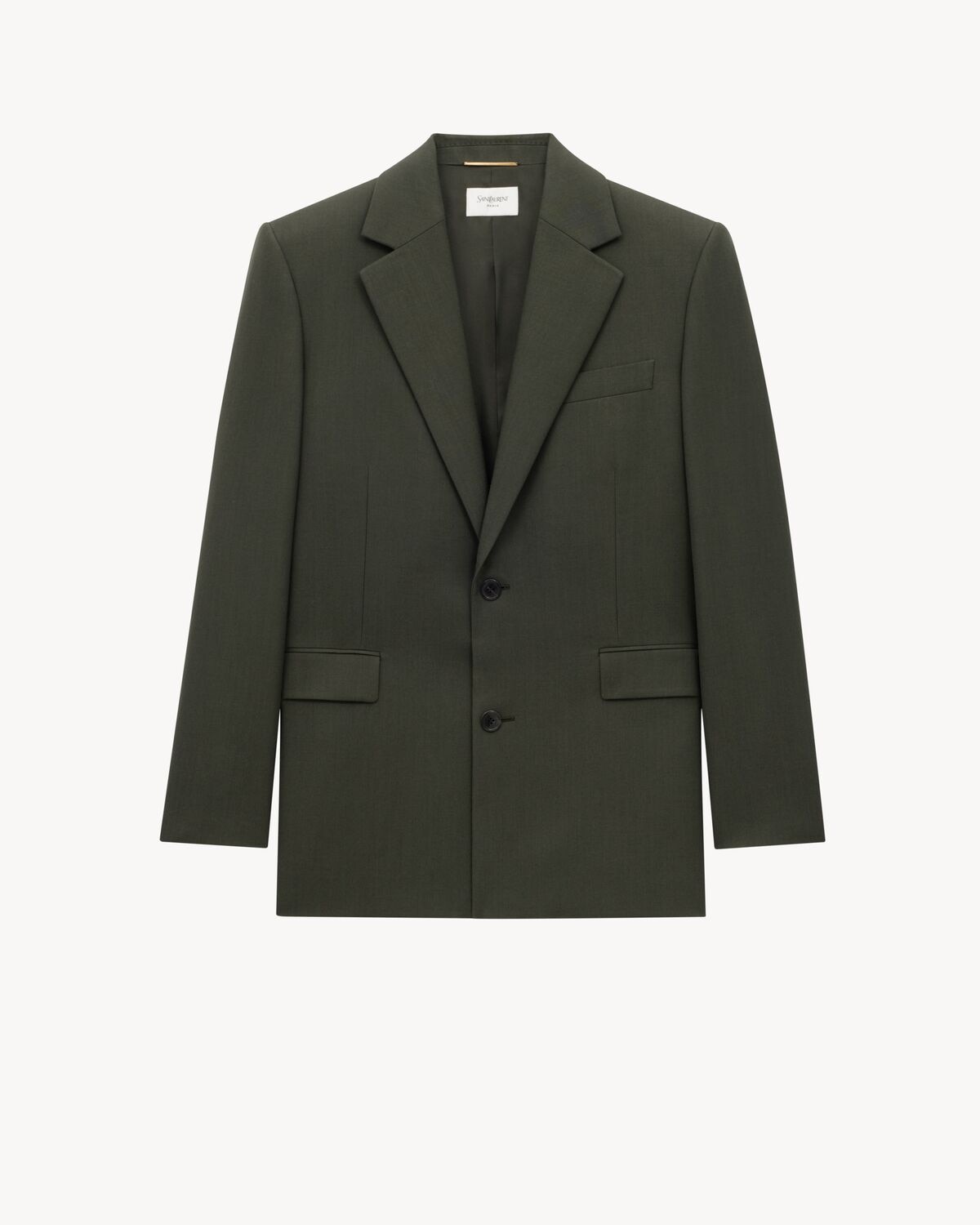 Saint Laurent chaqueta de gabardina de lana