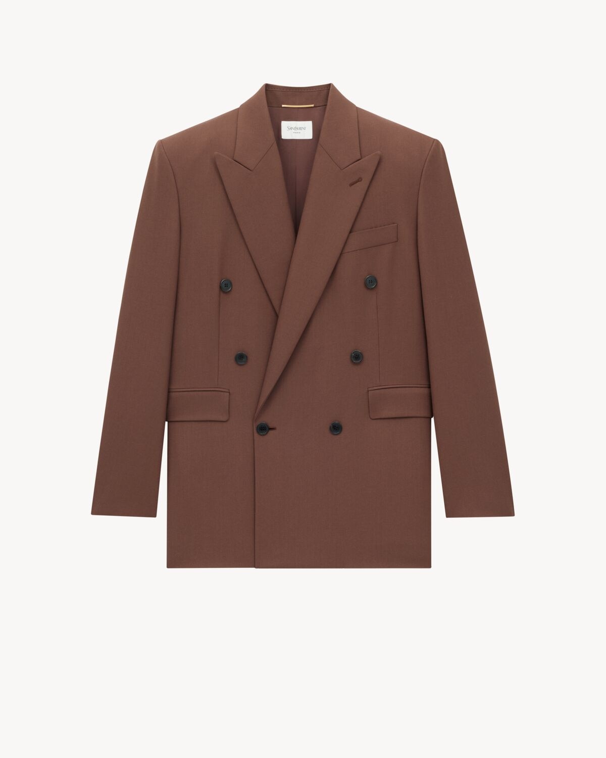 Saint Laurent chaqueta de gabardina de lana