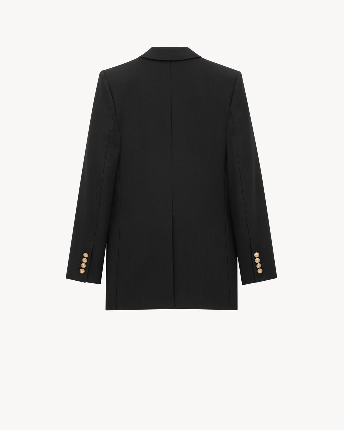 Saint Laurent Chaqueta De Gabardina De Lana
