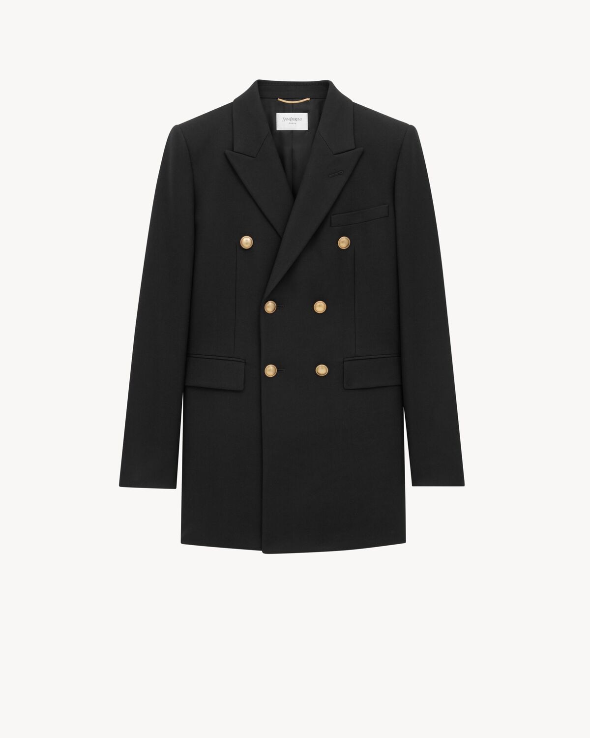 Saint Laurent chaqueta de gabardina de lana