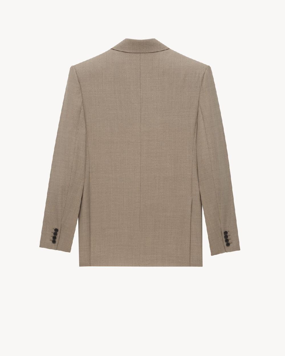 Saint Laurent Chaqueta De Lana Caviar