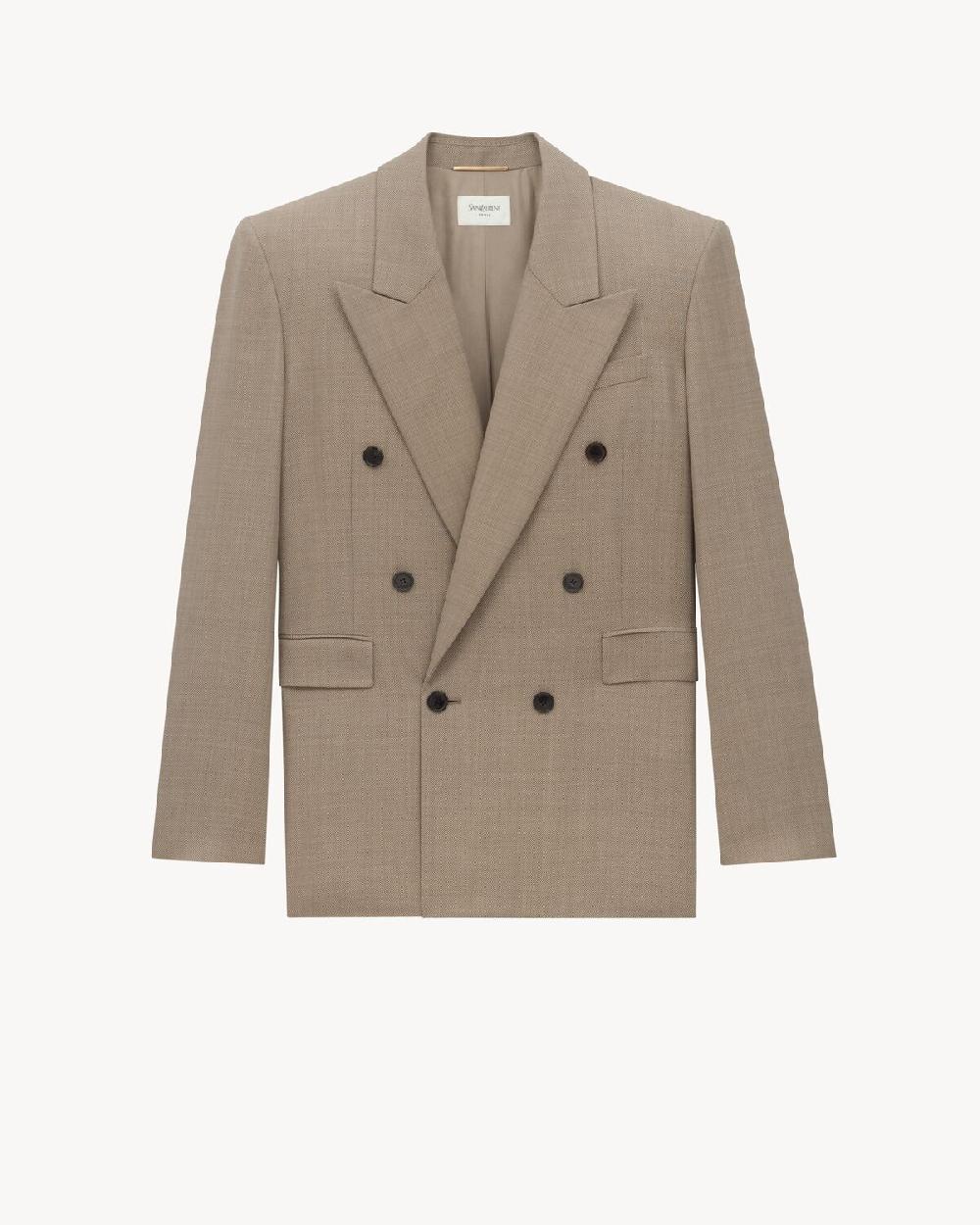 Saint Laurent chaqueta de lana caviar