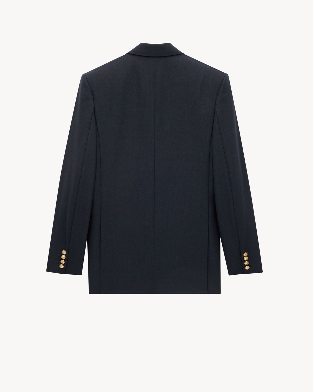 Saint Laurent Chaqueta De Lana Mezclilla