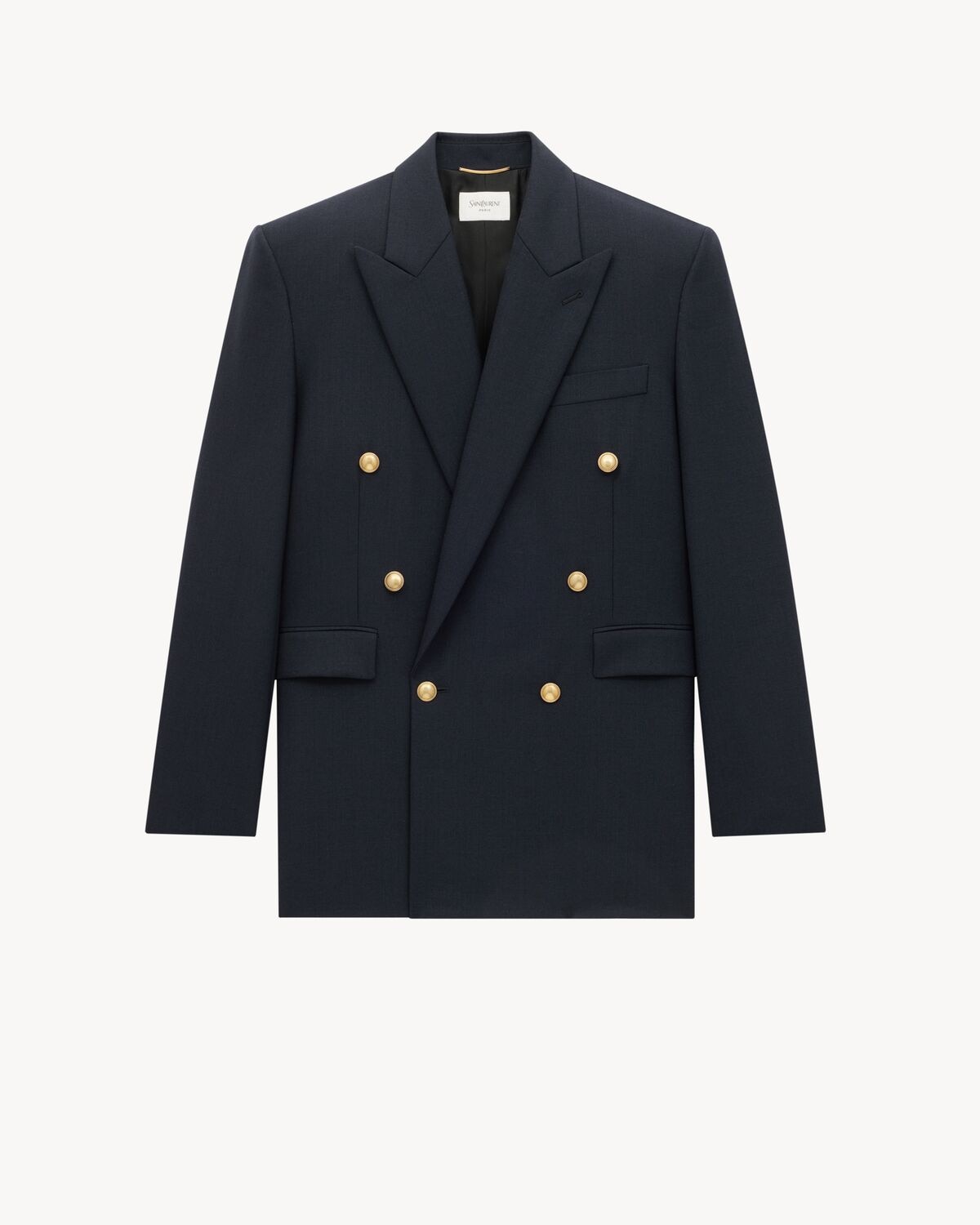 Saint Laurent chaqueta de lana mezclilla