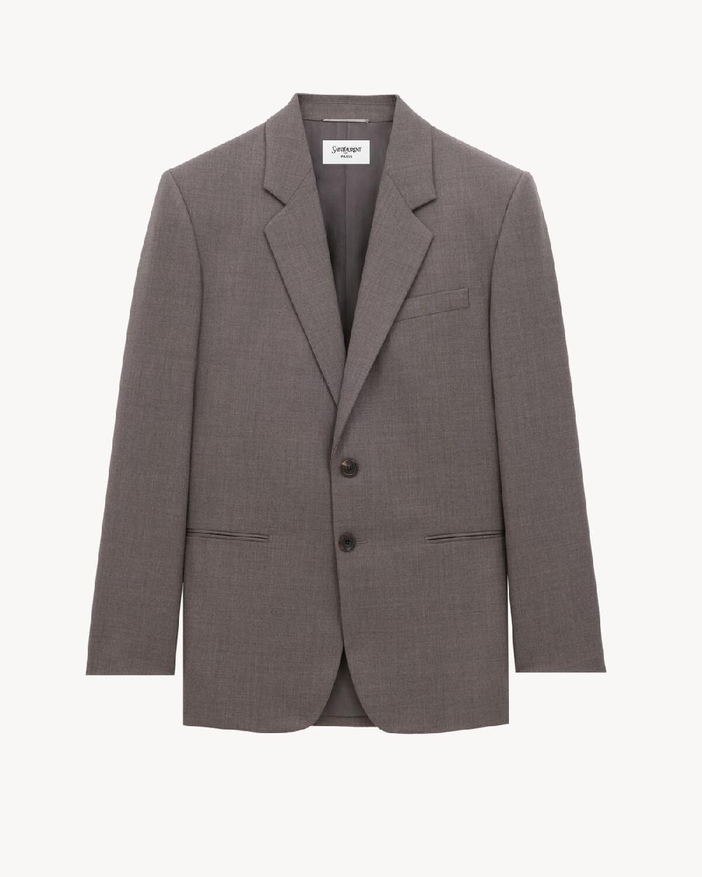 Saint Laurent chaqueta de lana mezclilla