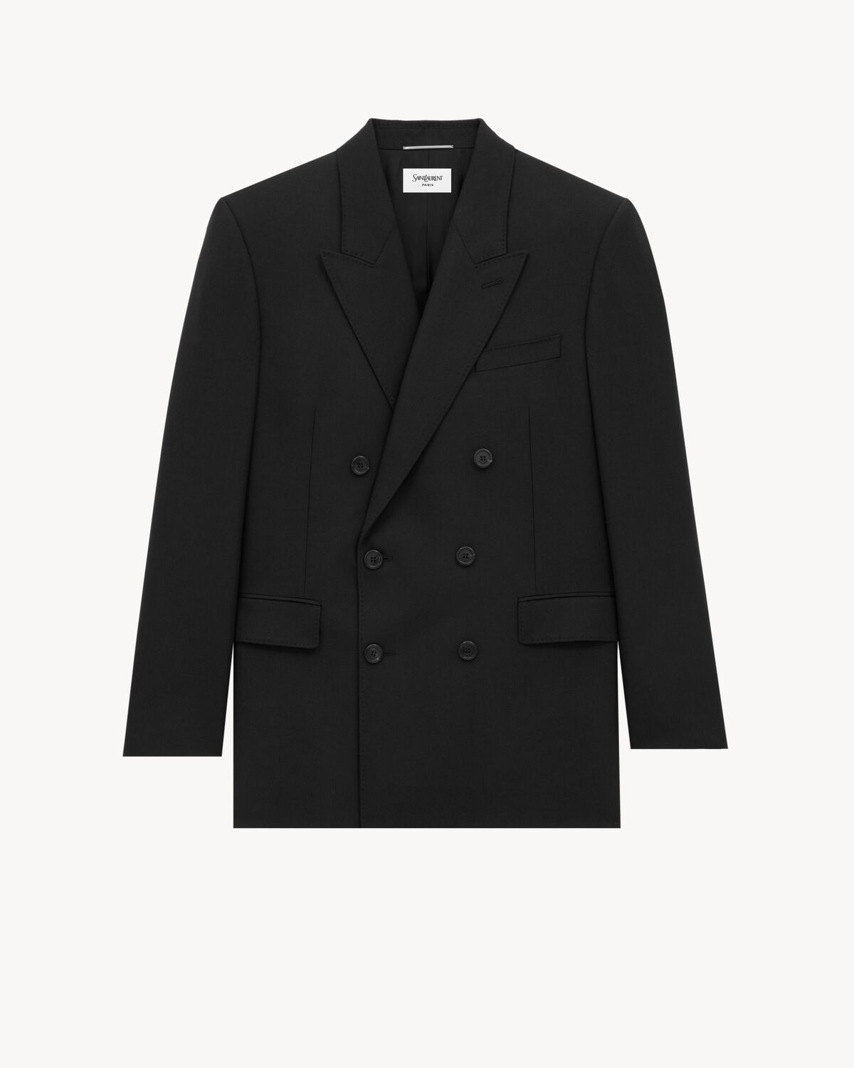 Saint Laurent chaqueta de lana mezclilla