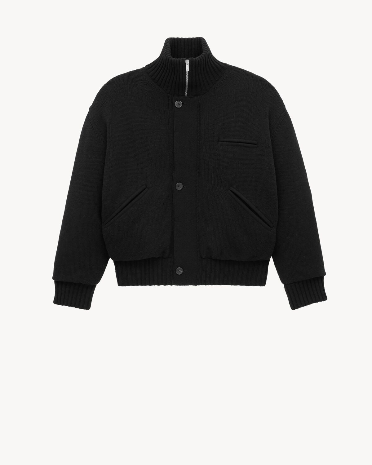 Saint Laurent Chaqueta Estilo Cárdigan De Lana