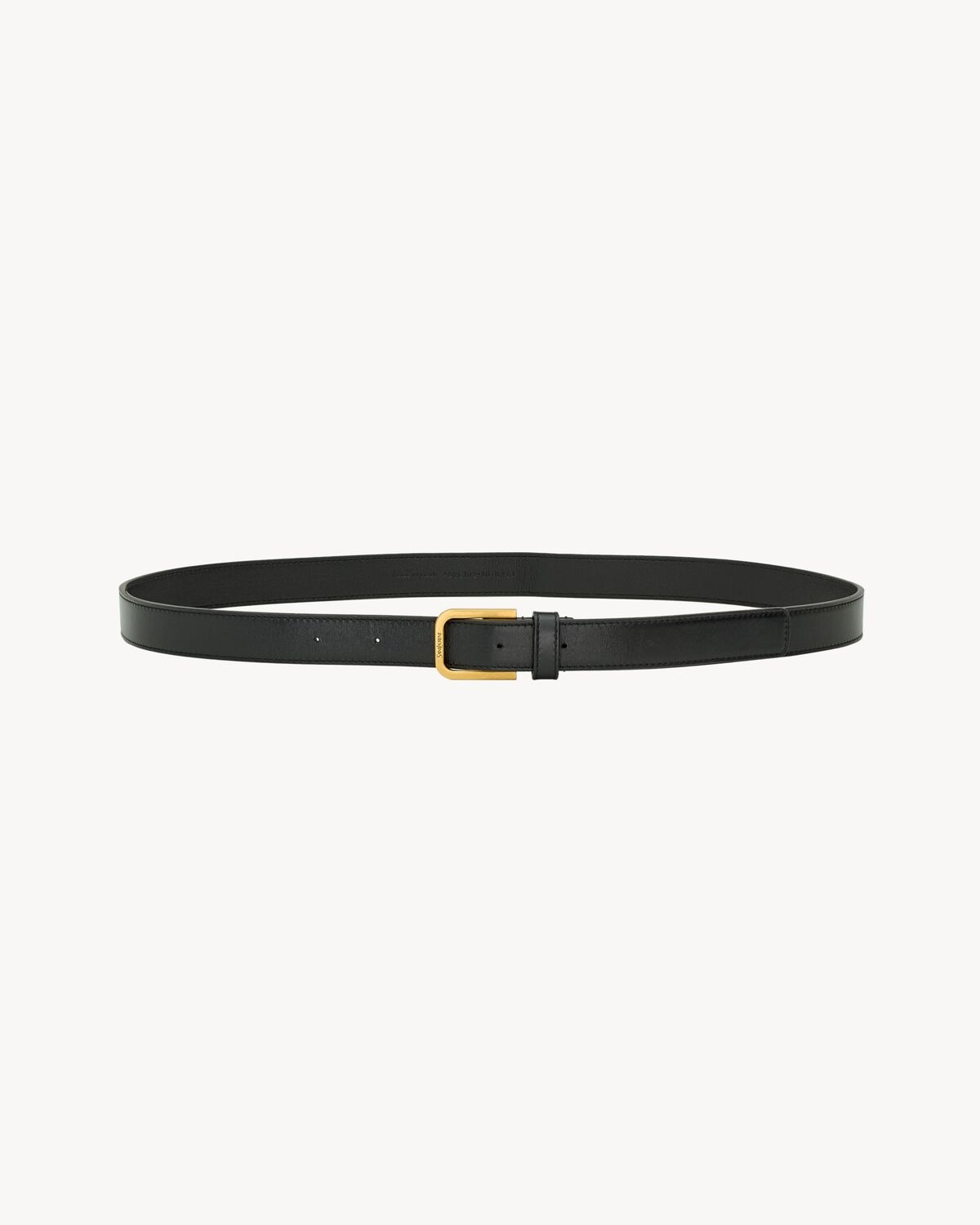 Saint Laurent Cinturón Minimalista De Piel Lisa