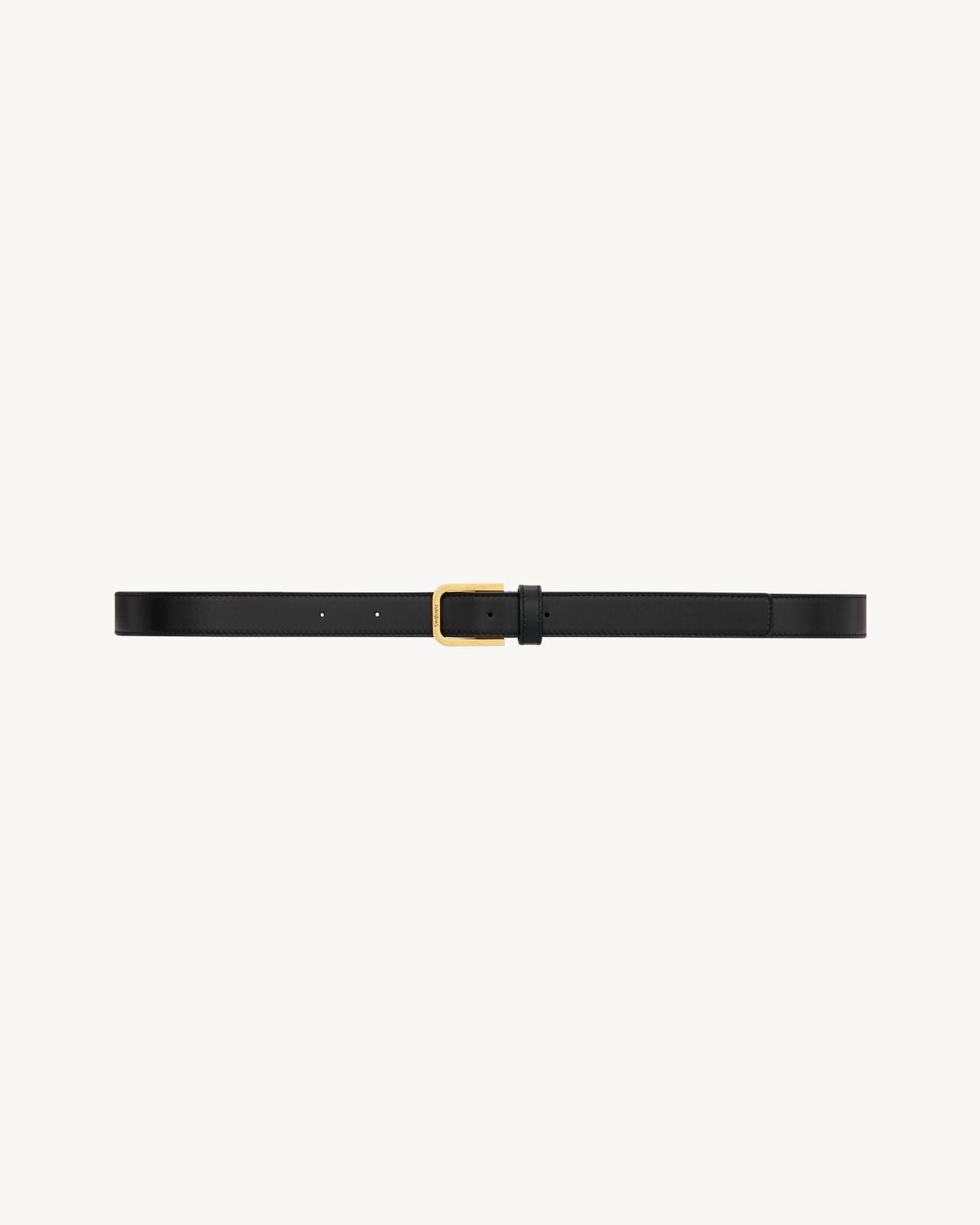 Saint Laurent cinturón minimalista de piel lisa