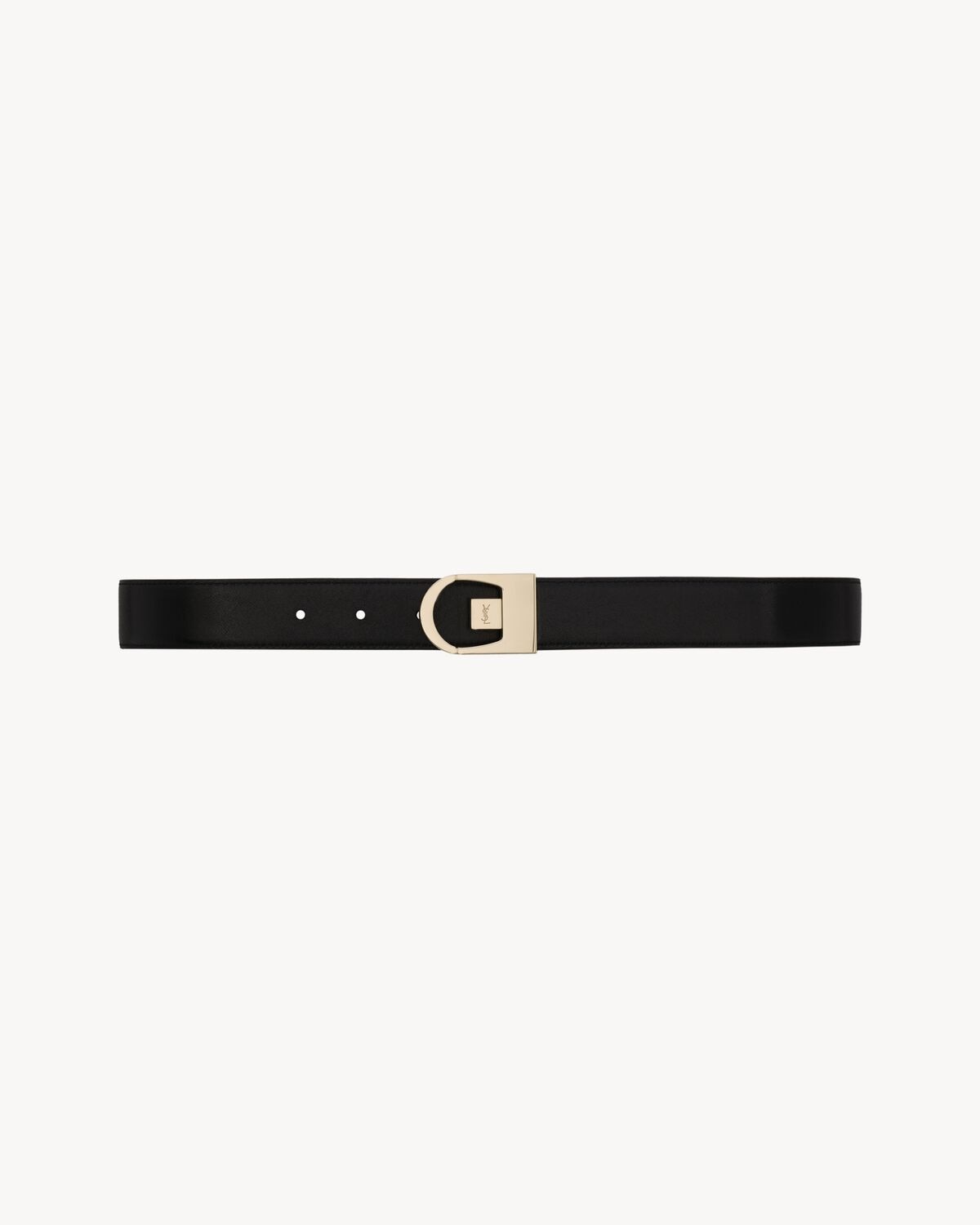 Saint Laurent Cinturón Reversible De Piel Lisa
