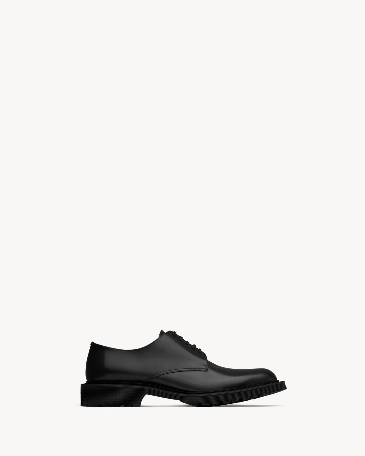 Saint Laurent derbies army de piel lisa