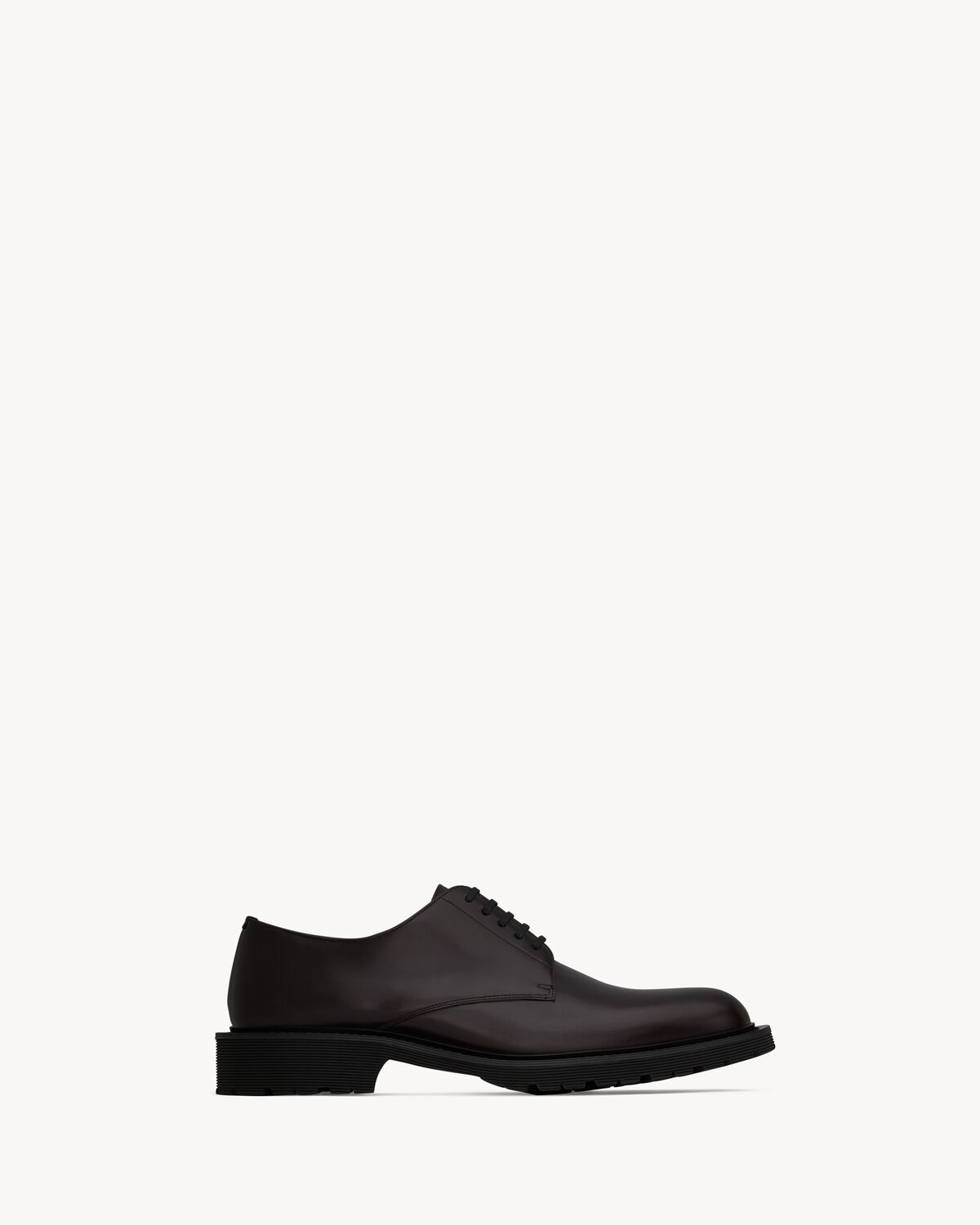 Saint Laurent derbies army de piel lisa