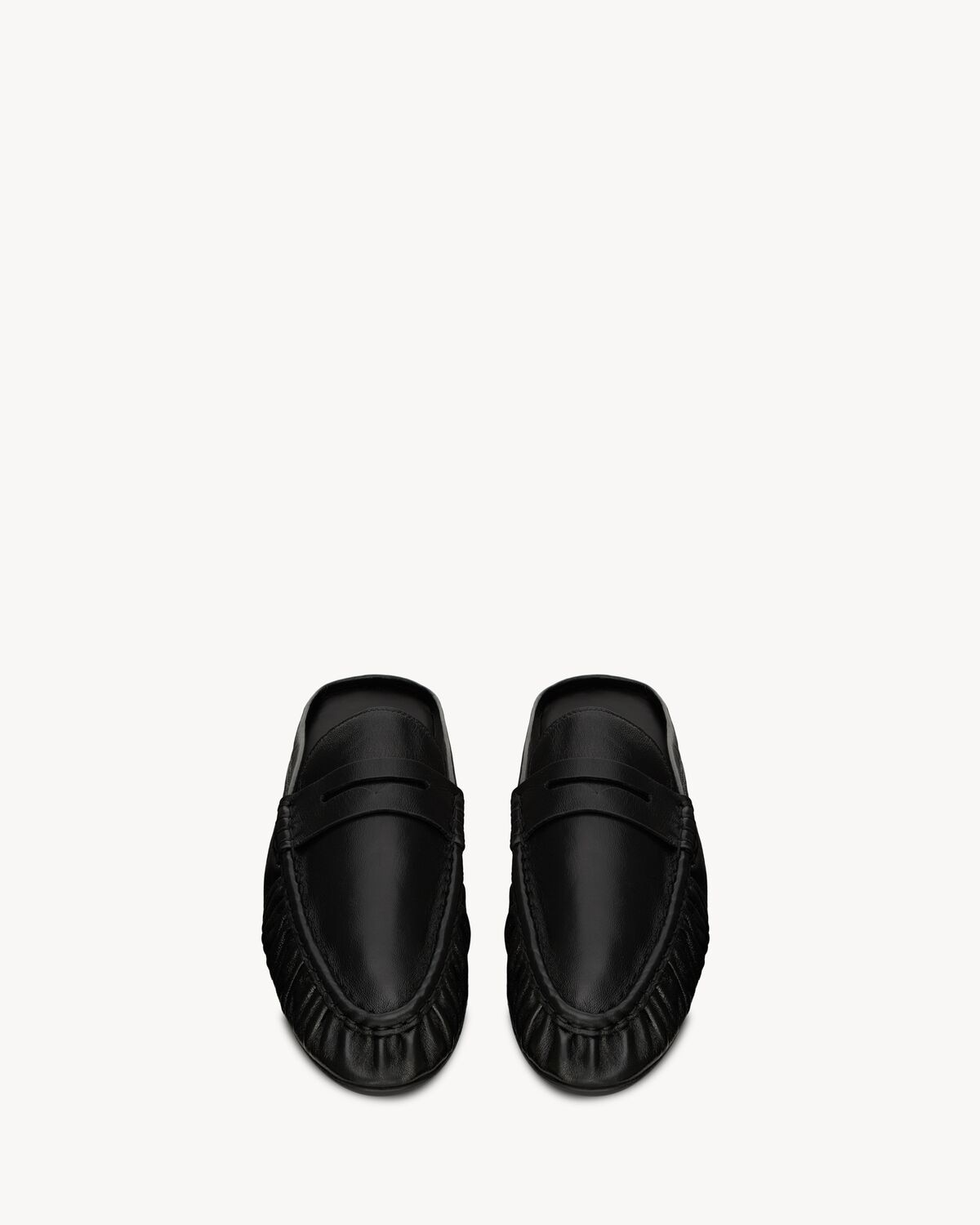 Saint Laurent le loafer mules de piel lisa