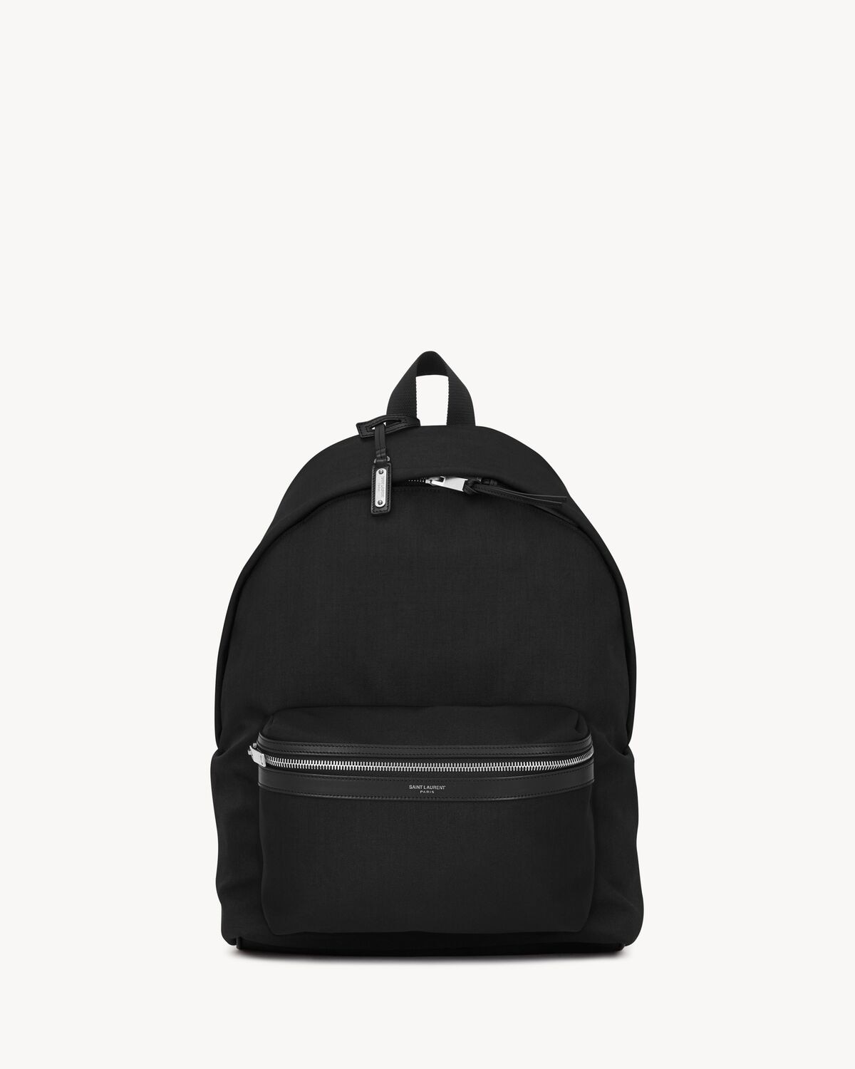 Saint Laurent mochila city de lona ​​nailon y piel