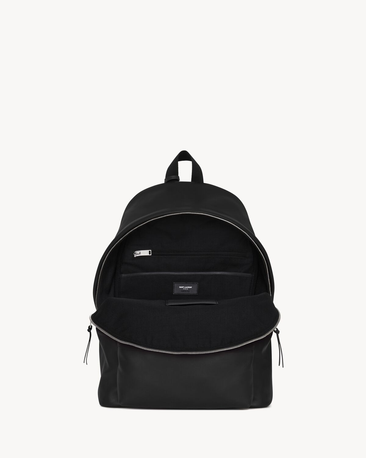 Saint Laurent Mochila City De Piel Mate