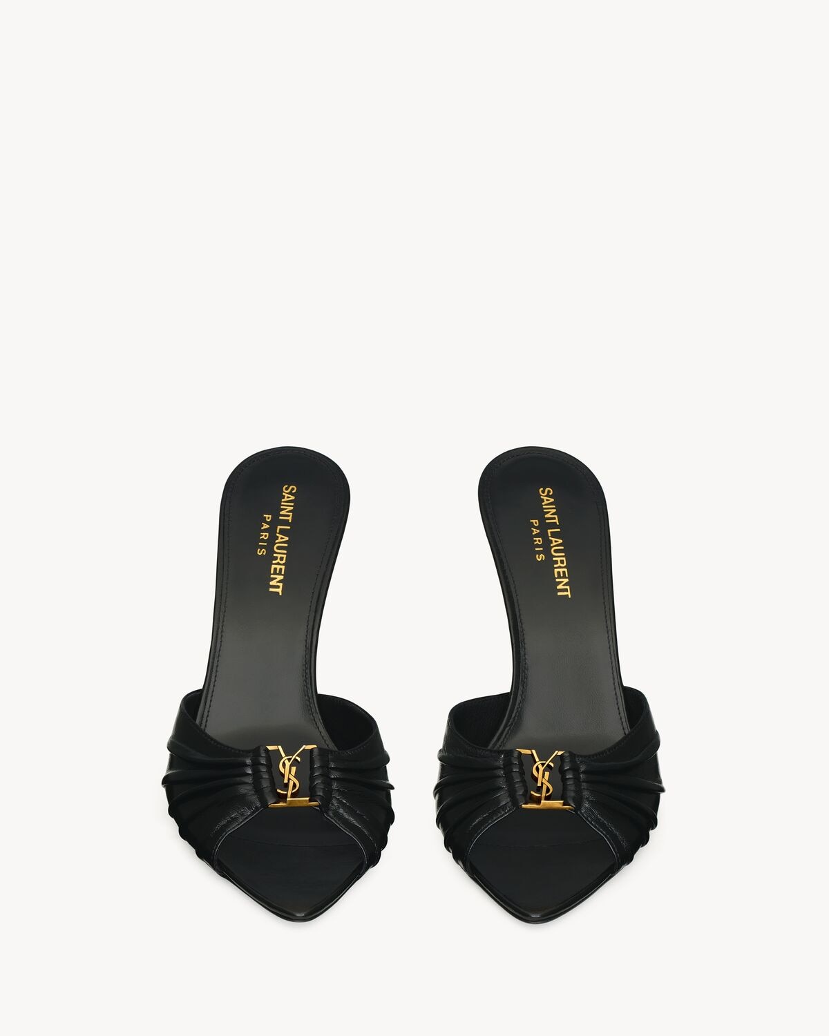Saint Laurent mules babylone de piel lisa