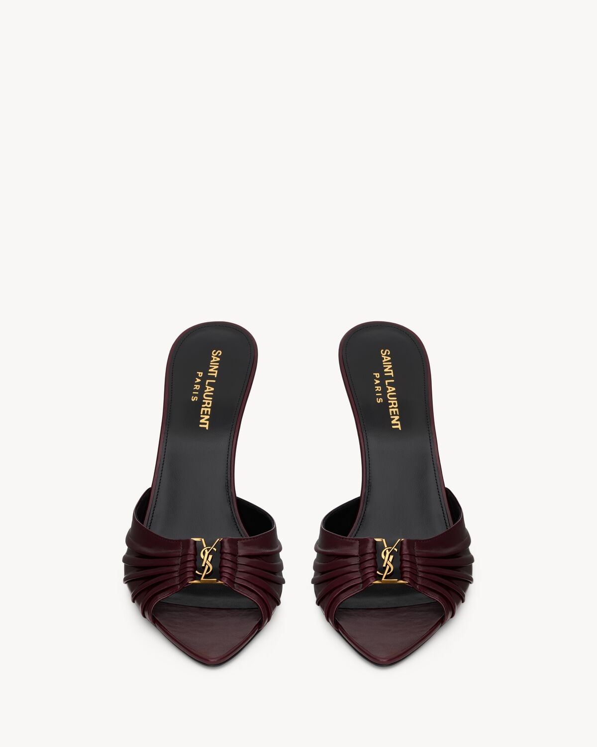 Saint Laurent mules babylone de piel lisa