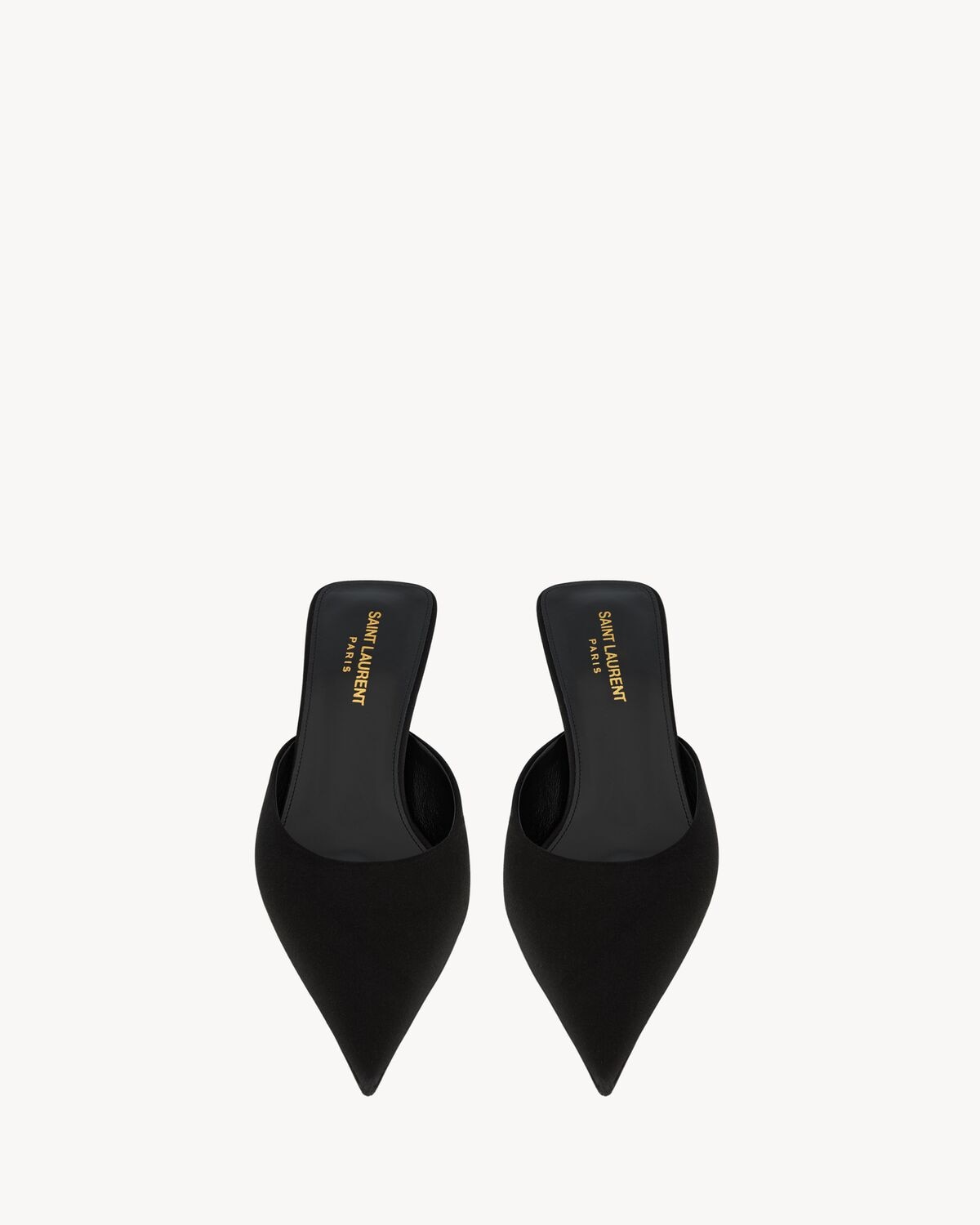 Saint Laurent Mules Barbara De Crepé De Satén