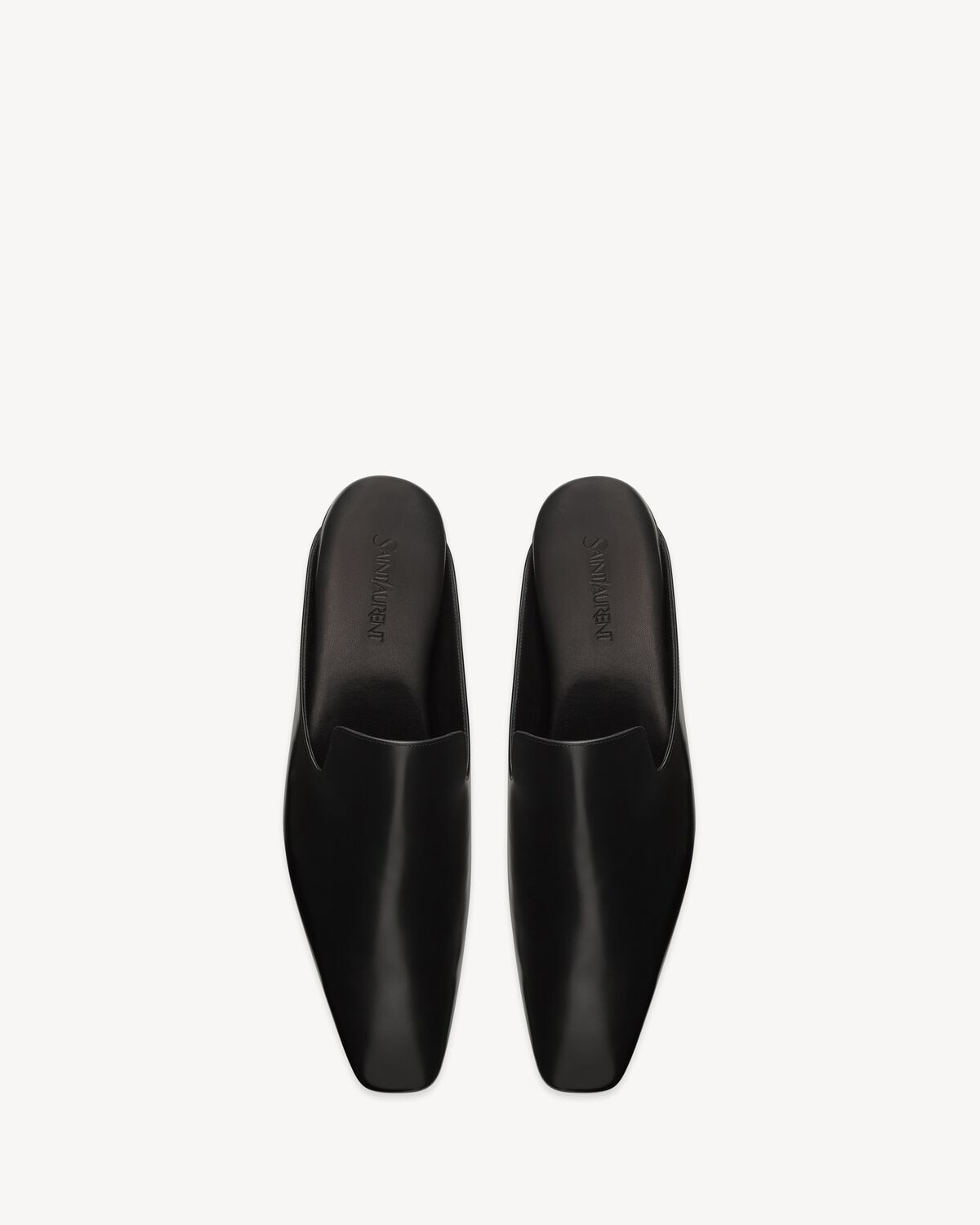 Saint Laurent mules meurice de piel lisa