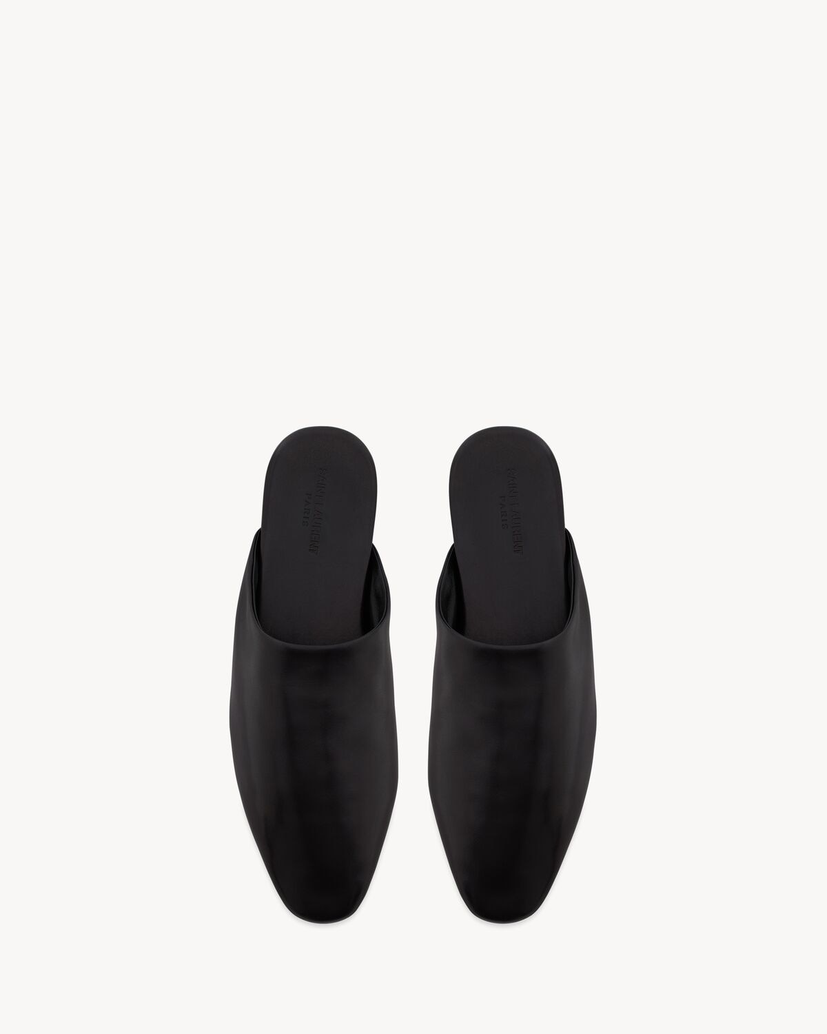Saint Laurent mules plaza de piel lisa