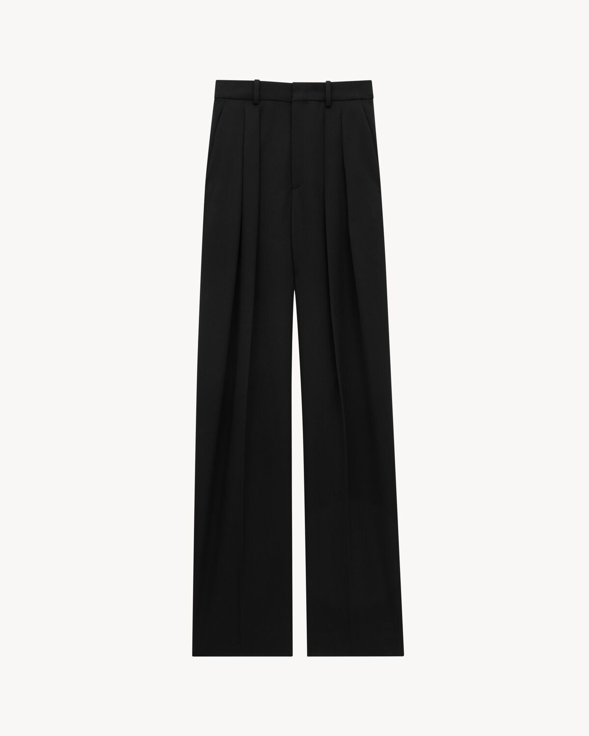Saint Laurent pantalones anchos de grain de poudre