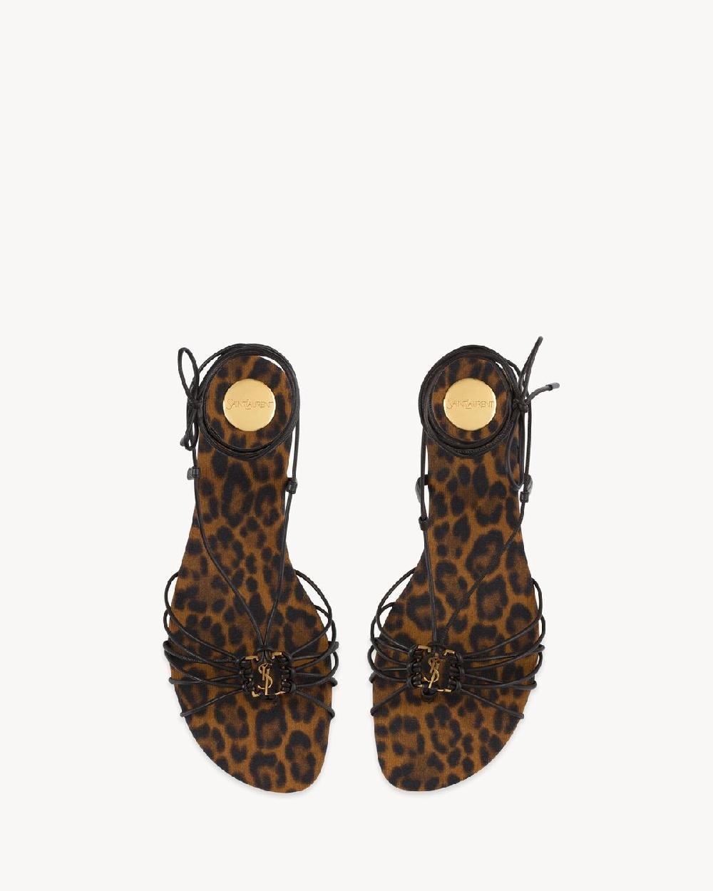 Saint Laurent sandalias babylone de piel lisa