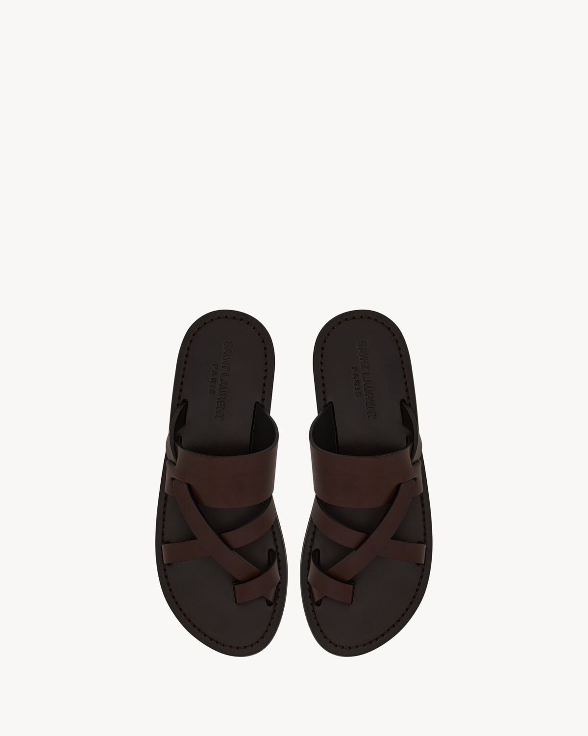 Saint Laurent sandalias culver de piel lisa
