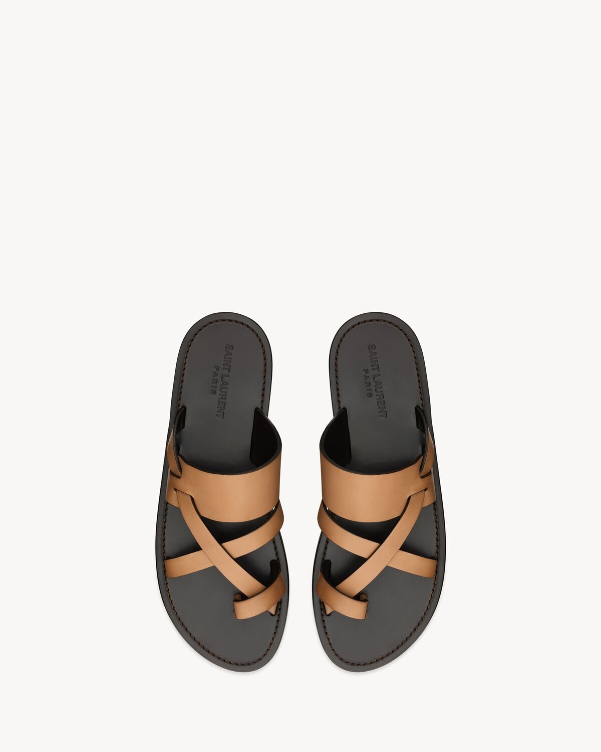 Saint Laurent sandalias culver de piel lisa