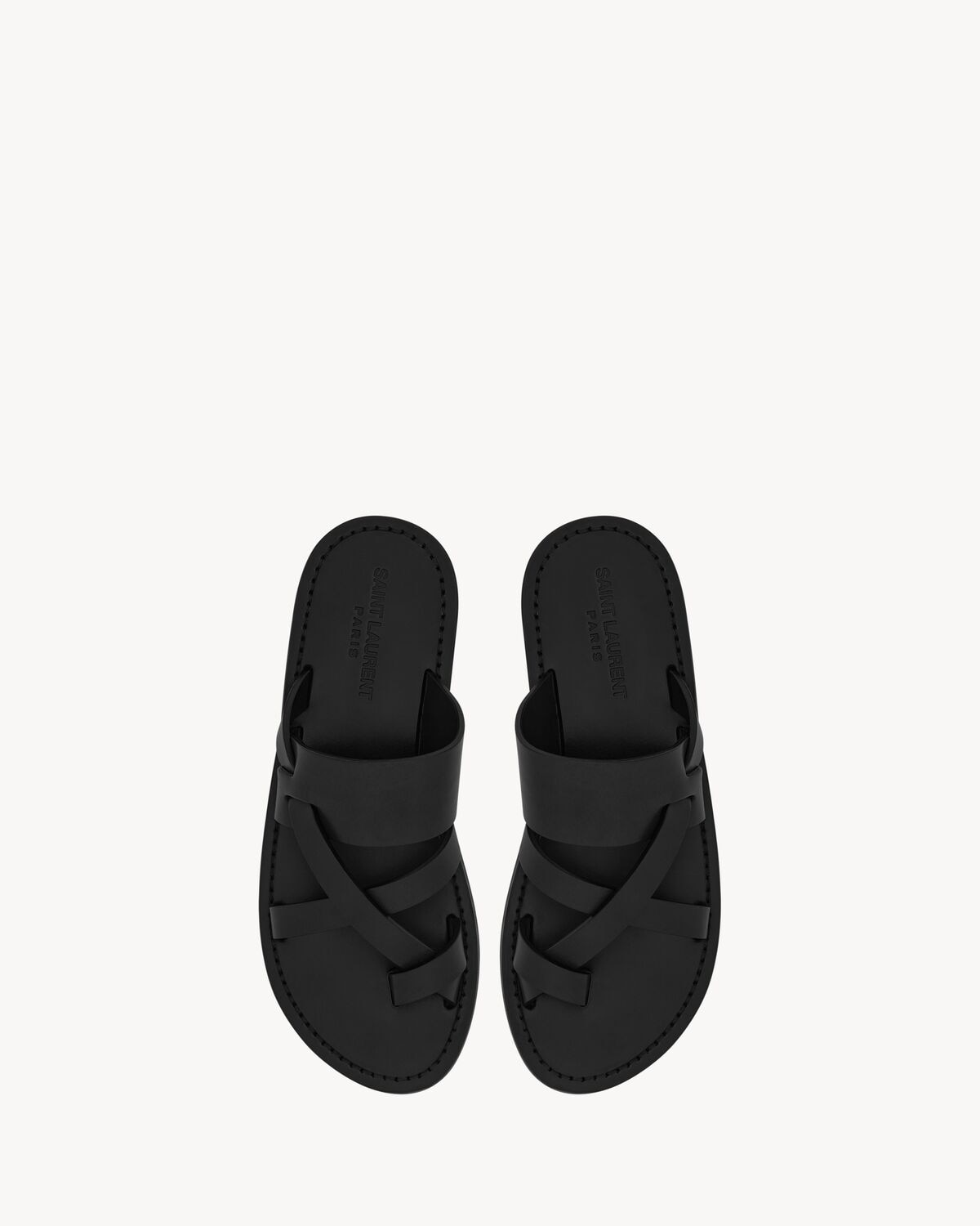 Saint Laurent sandalias culver de piel lisa