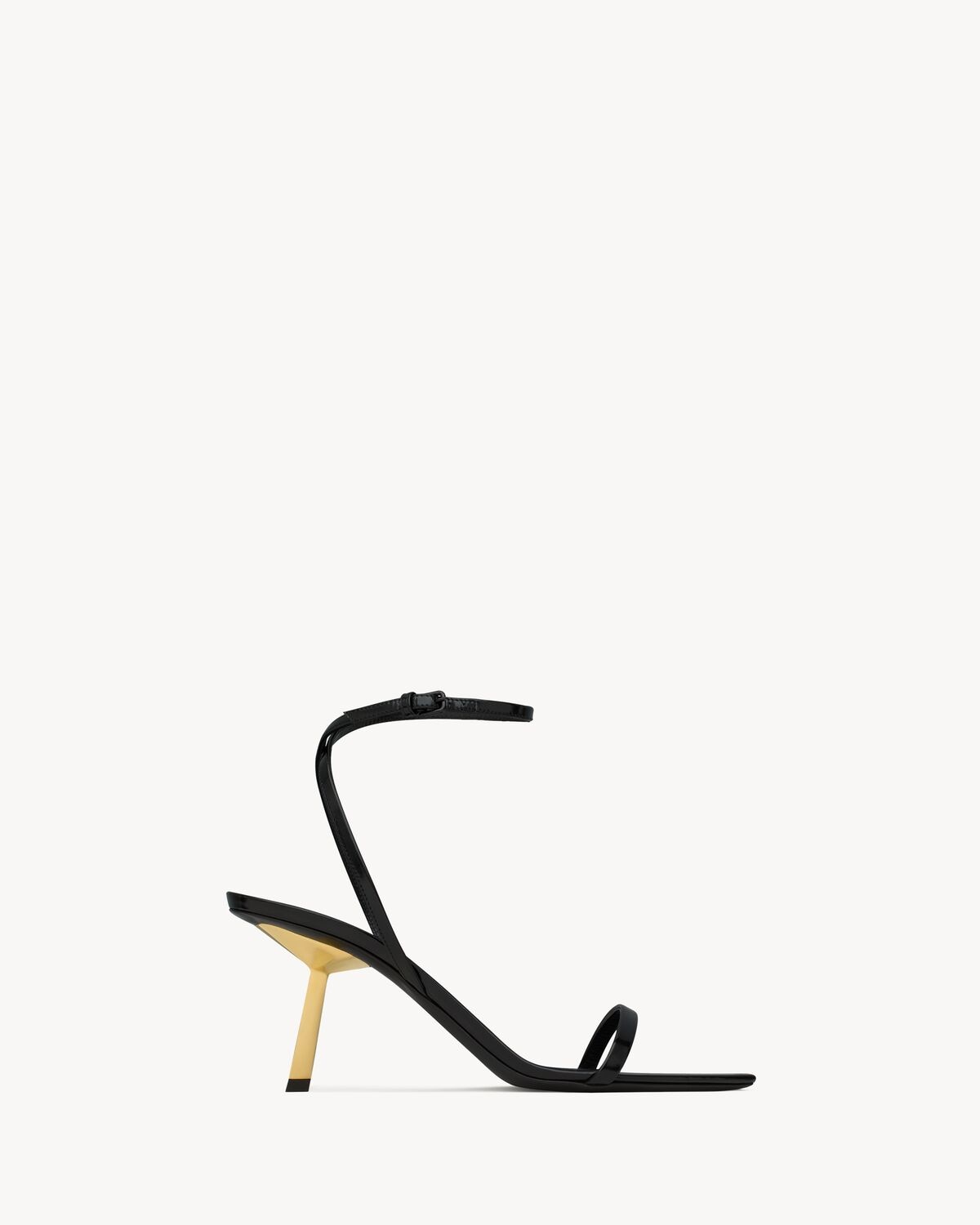Saint Laurent sandalias lee de piel brillante