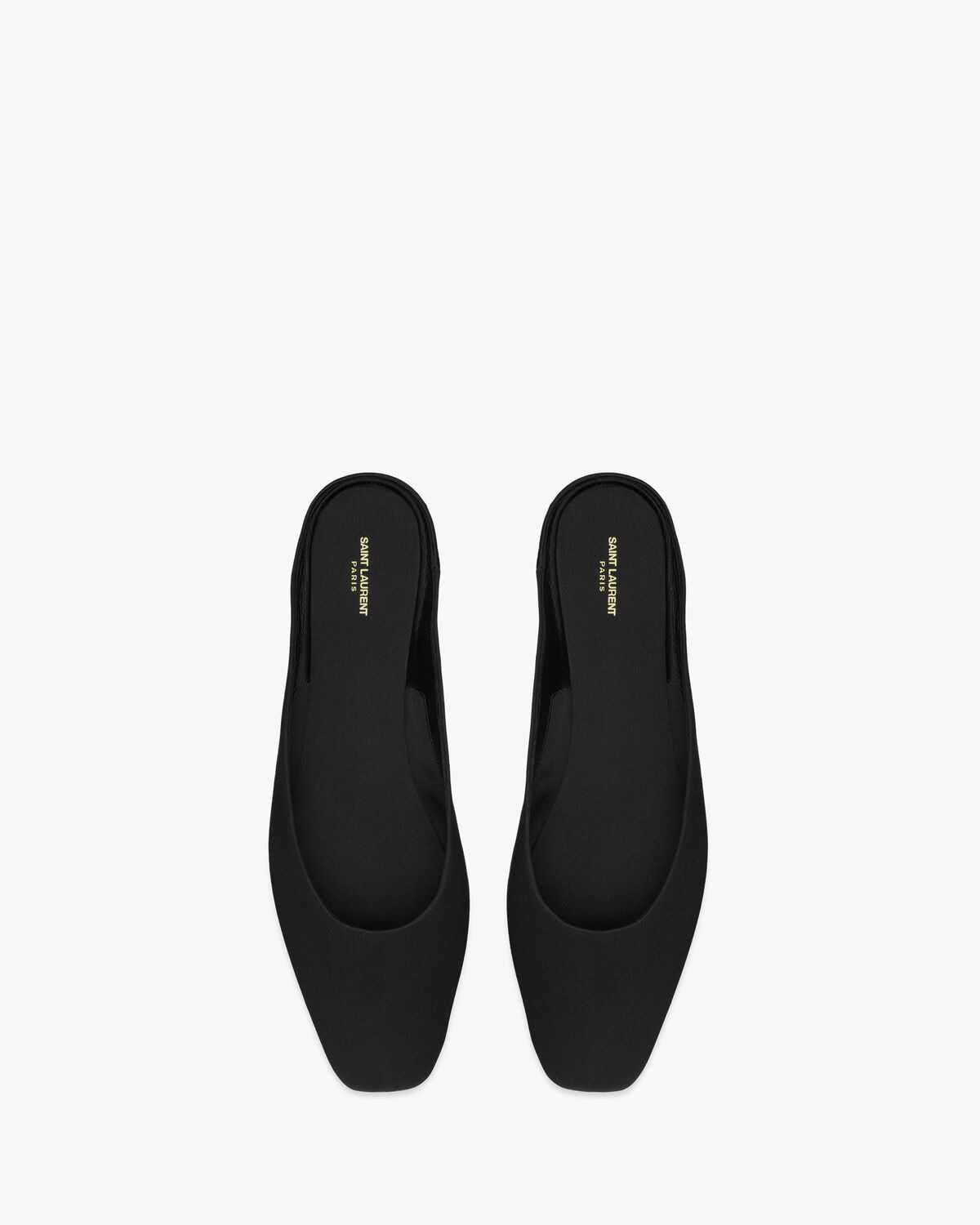 Saint Laurent slippers lido de crepé de satén