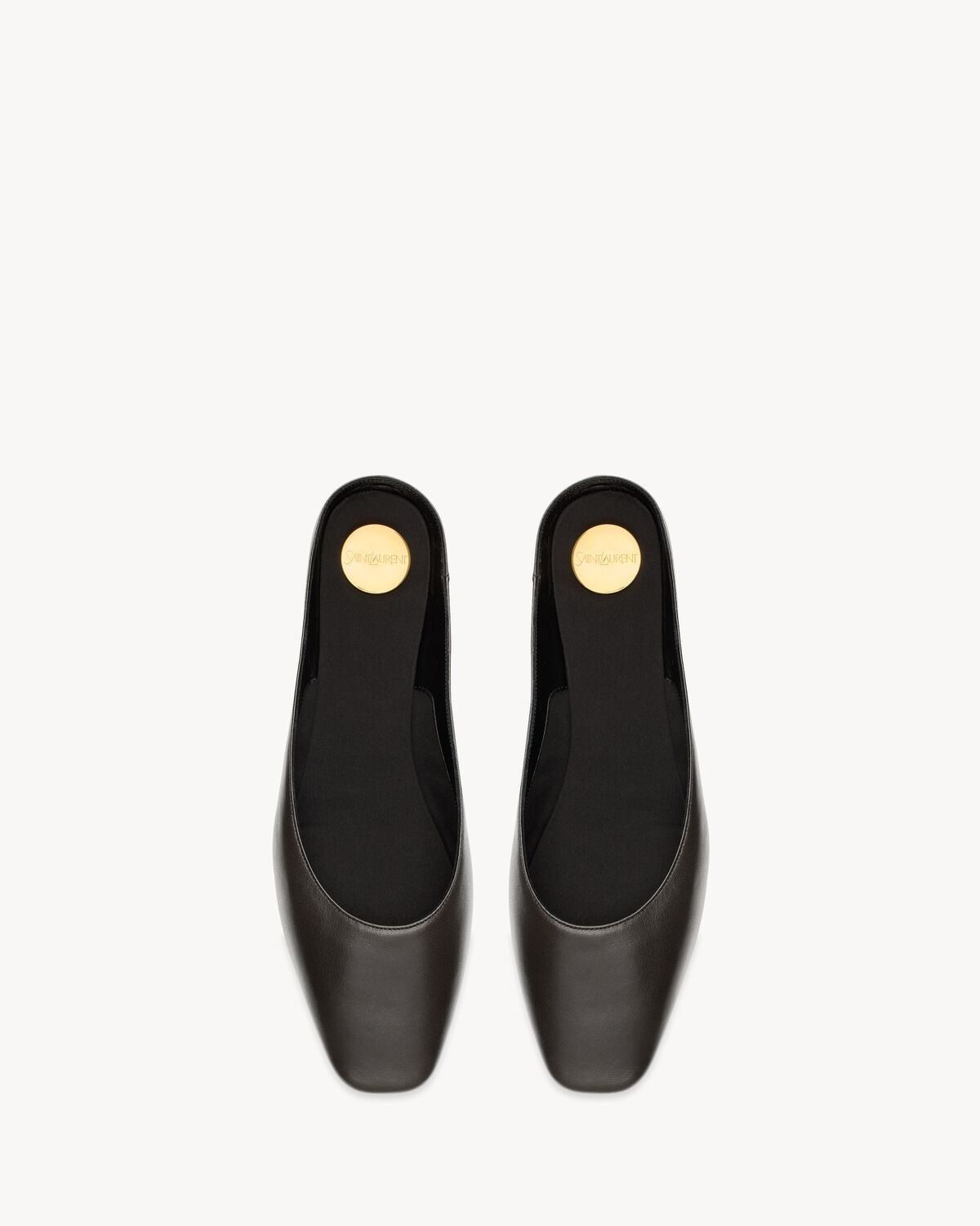 Saint Laurent slippers lido de piel lisa