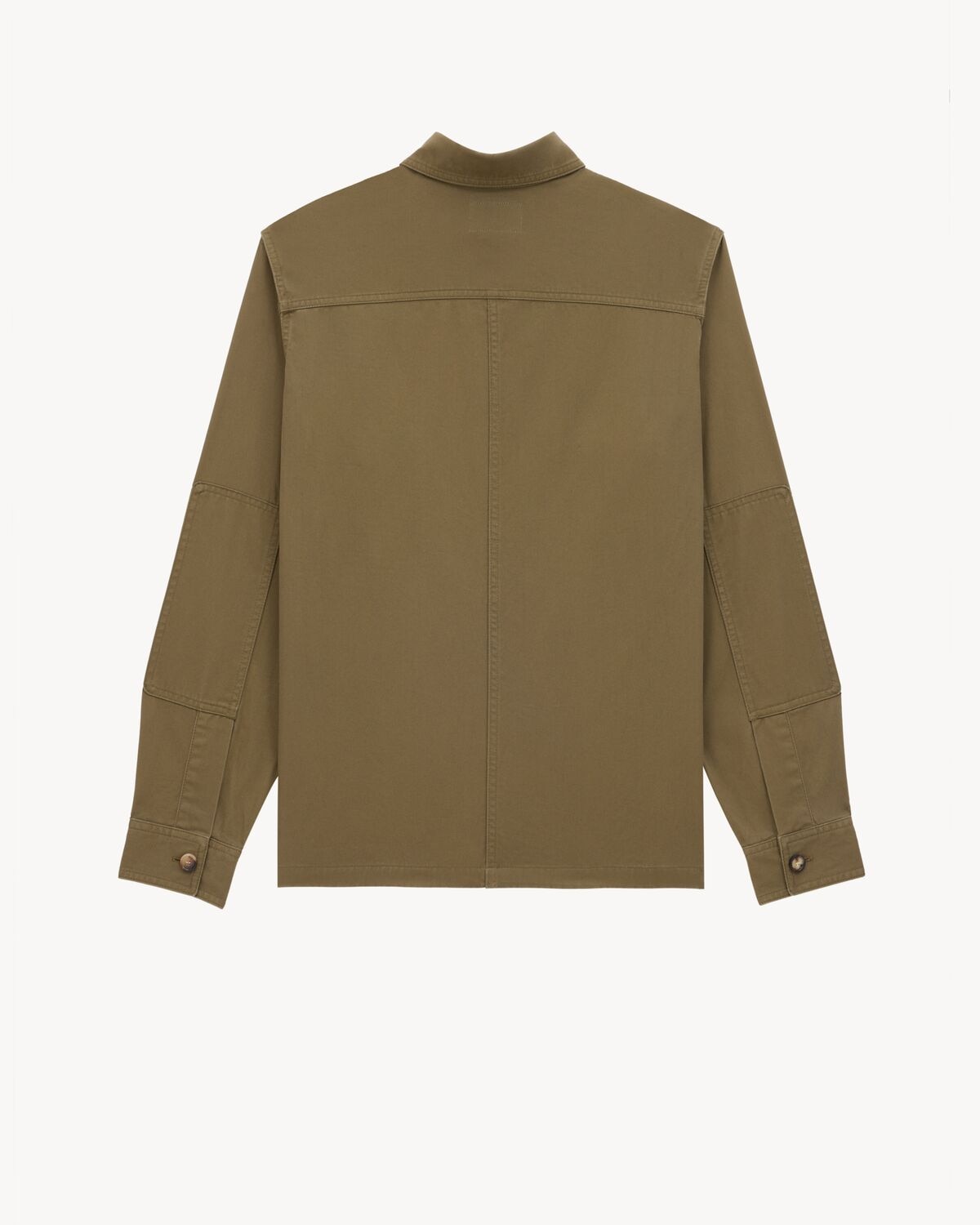 Saint Laurent Sobrecamisa De Twill De Algodón